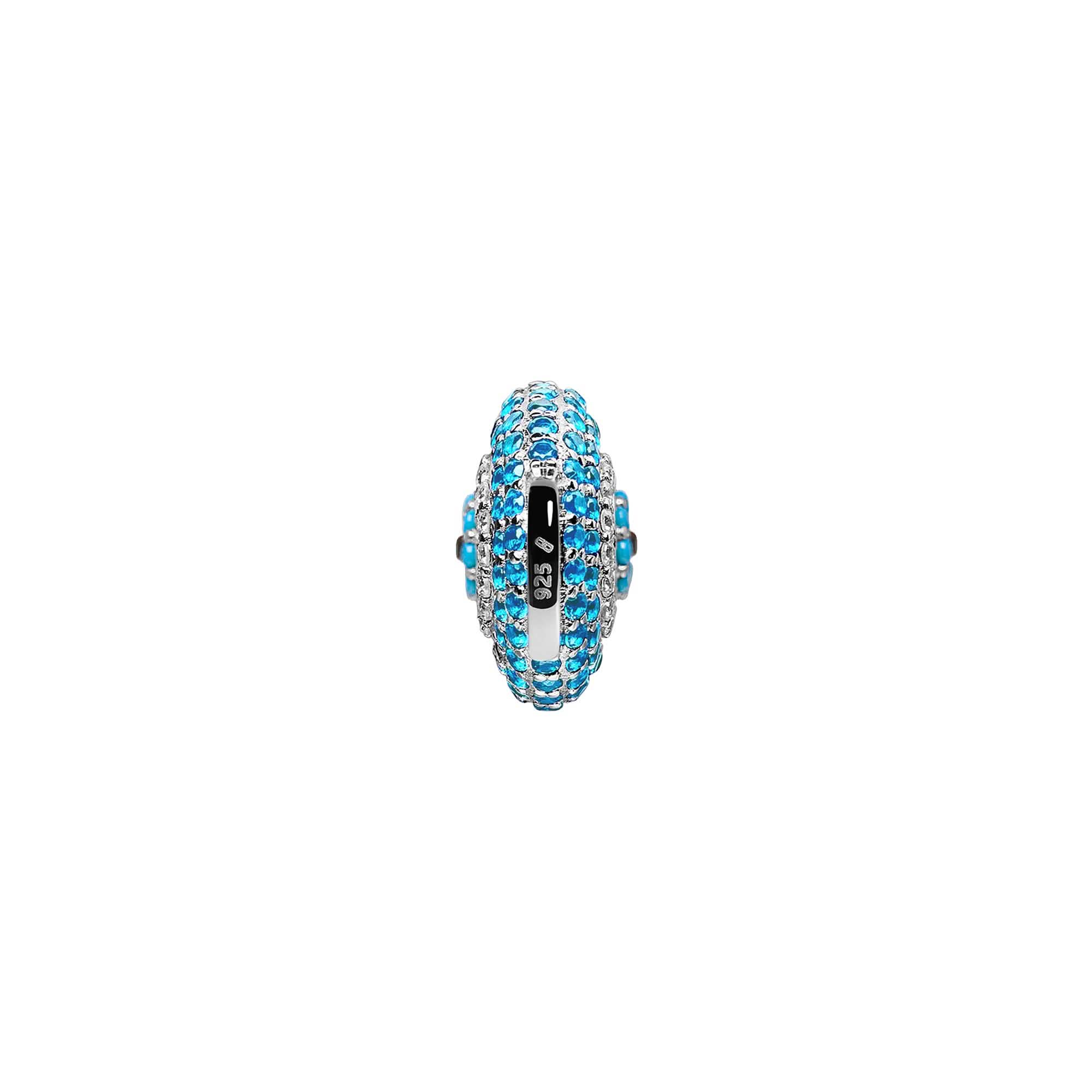 Baby Blue Evil Eye Stoneset Charm - Image 3