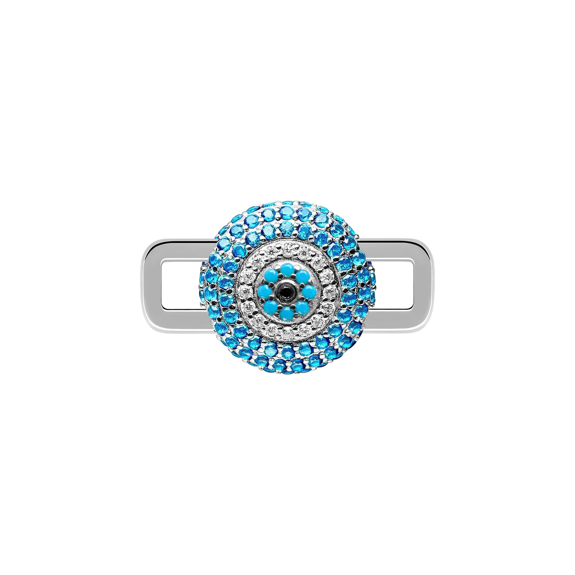 Baby Blue Evil Eye Stoneset Charm - Image 4