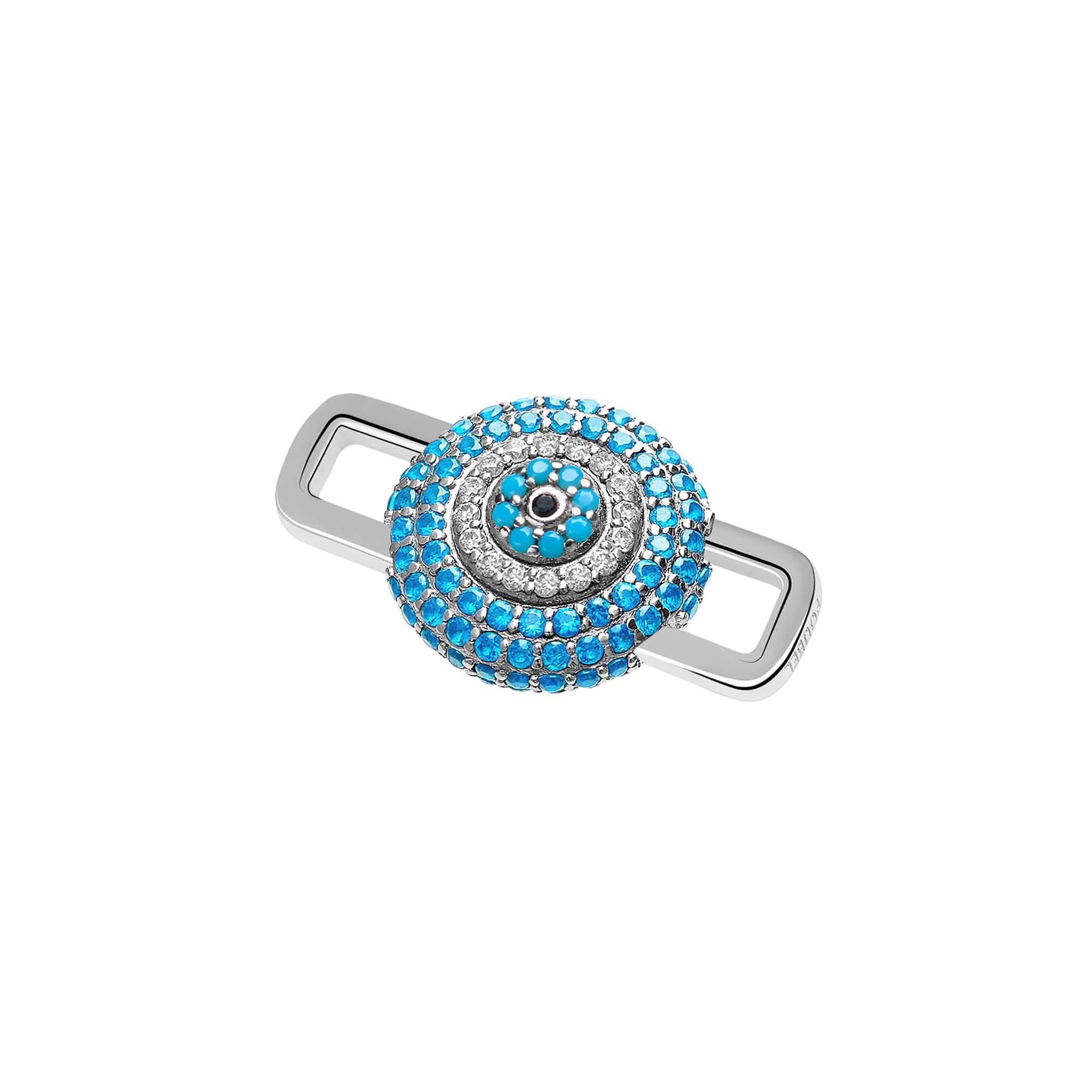 Baby Blue Evil Eye Stoneset Charm - Image 5