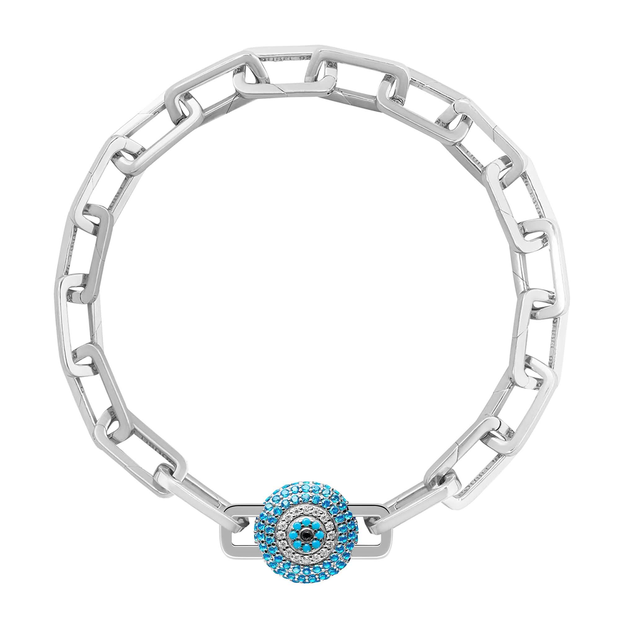 Baby Blue Evil Eye Stoneset Charm - Image 6