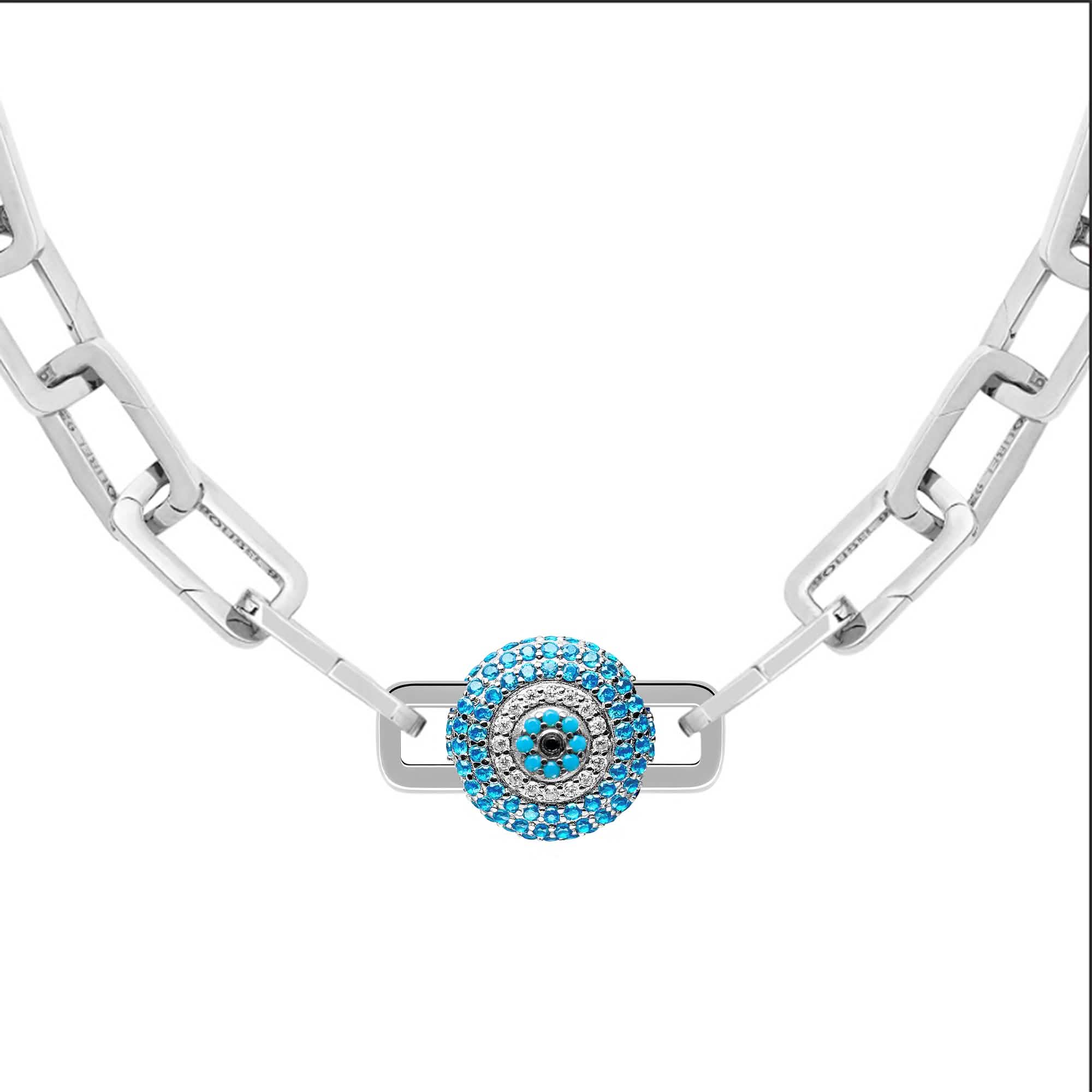 Baby Blue Evil Eye Stoneset Charm - Image 7