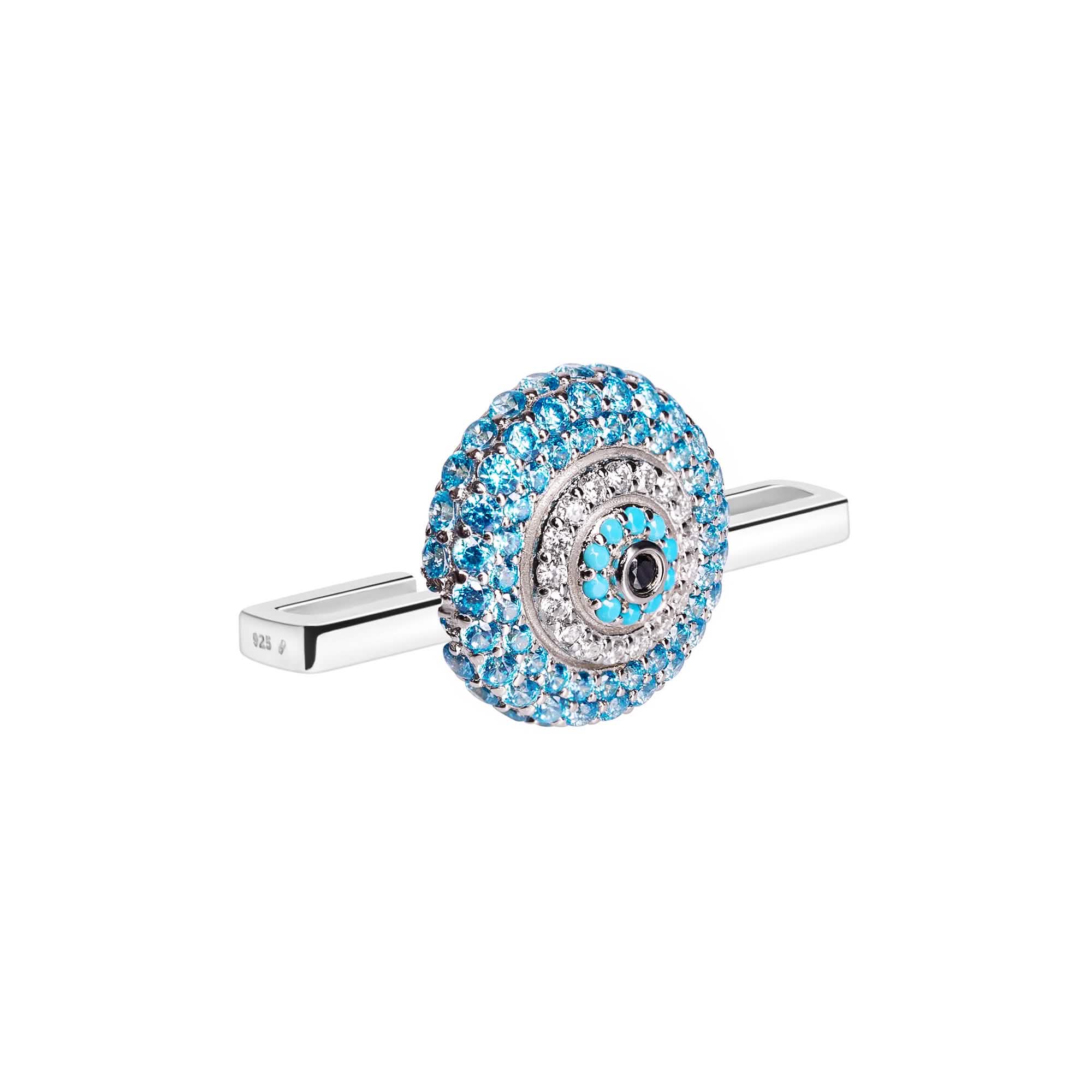 Baby Blue Evil Eye Stoneset Whoop Charm - Image 4