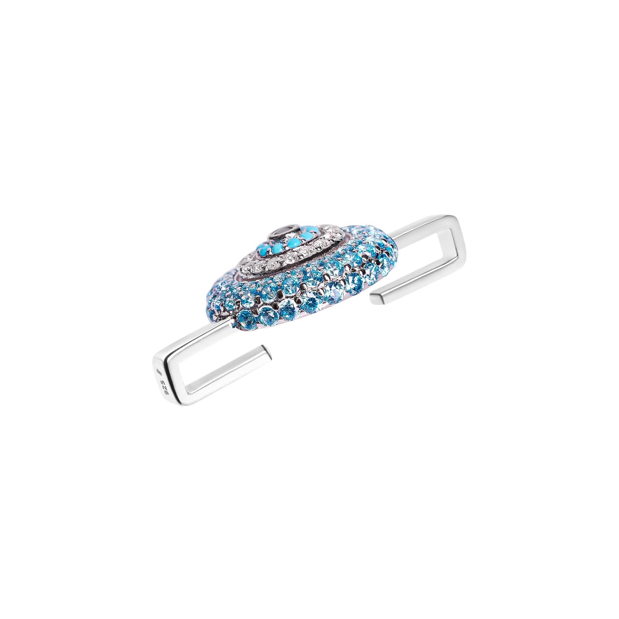 Baby Blue Evil Eye Stoneset Whoop Charm - Image 5