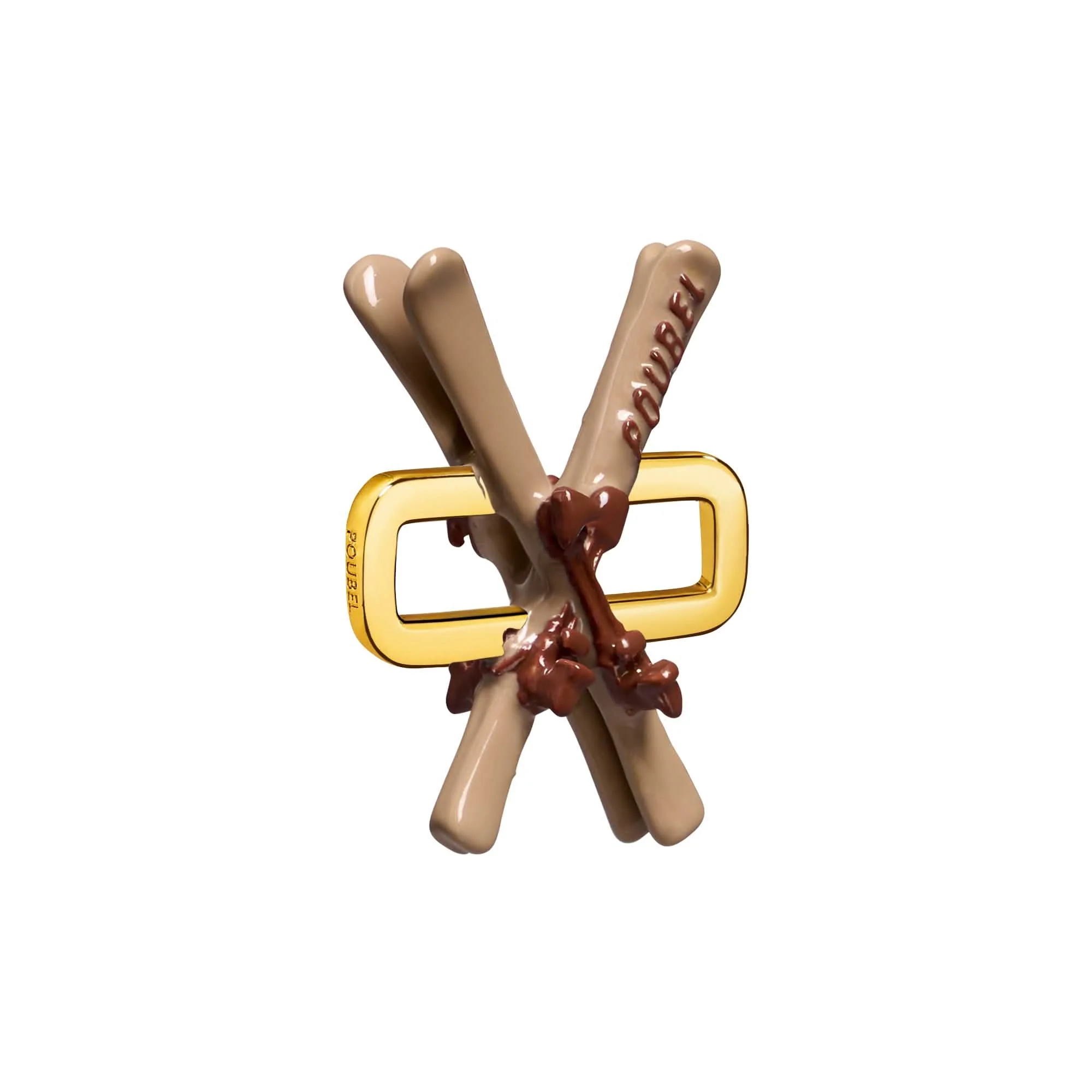 Beige Skis Charm (Gold) - Image 2