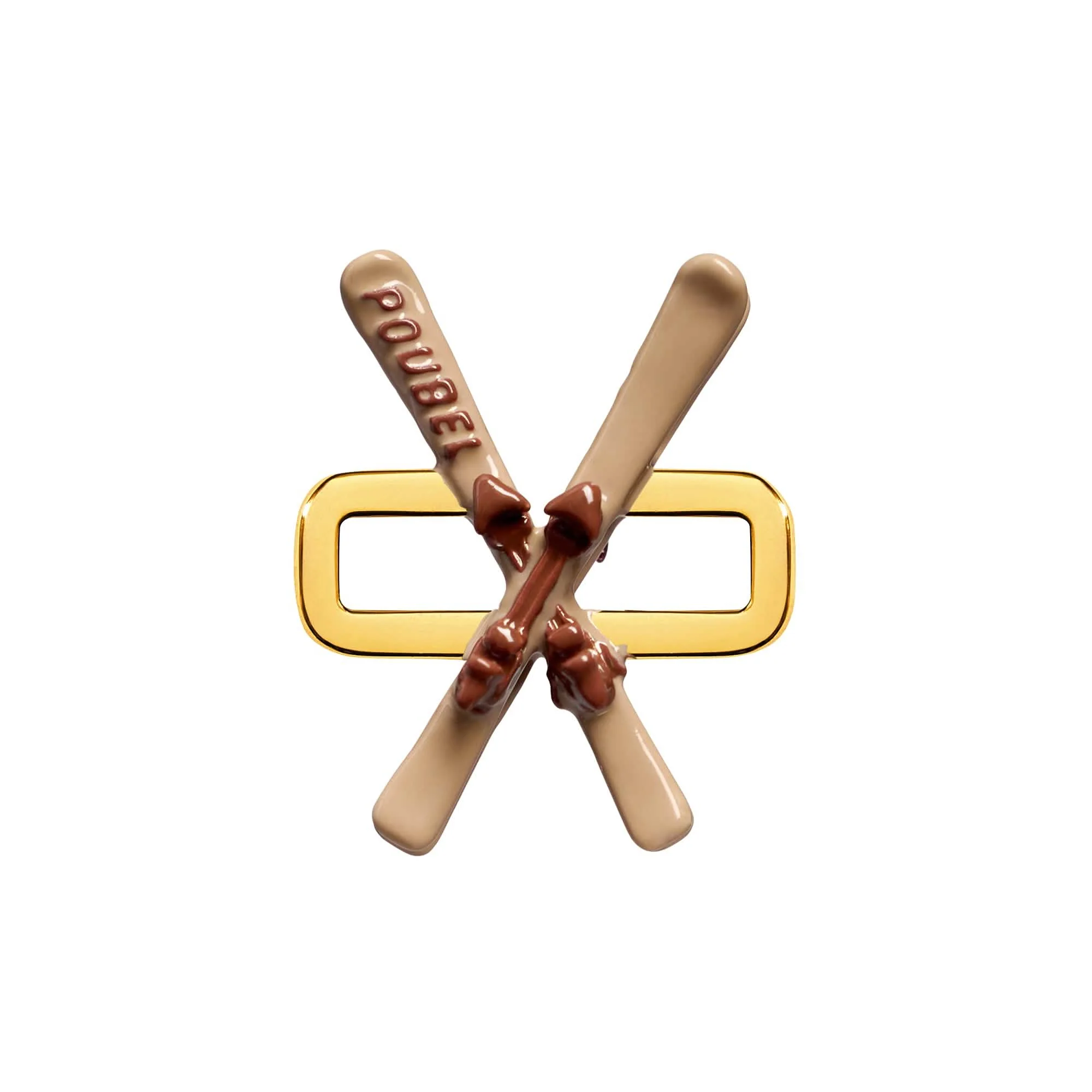 Beige Skis Charm (Gold) - Image 4