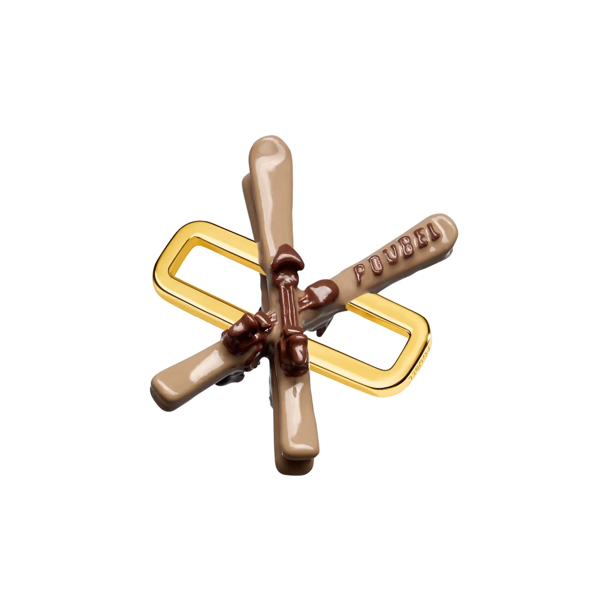 Beige Skis Charm (Gold) - Image 5