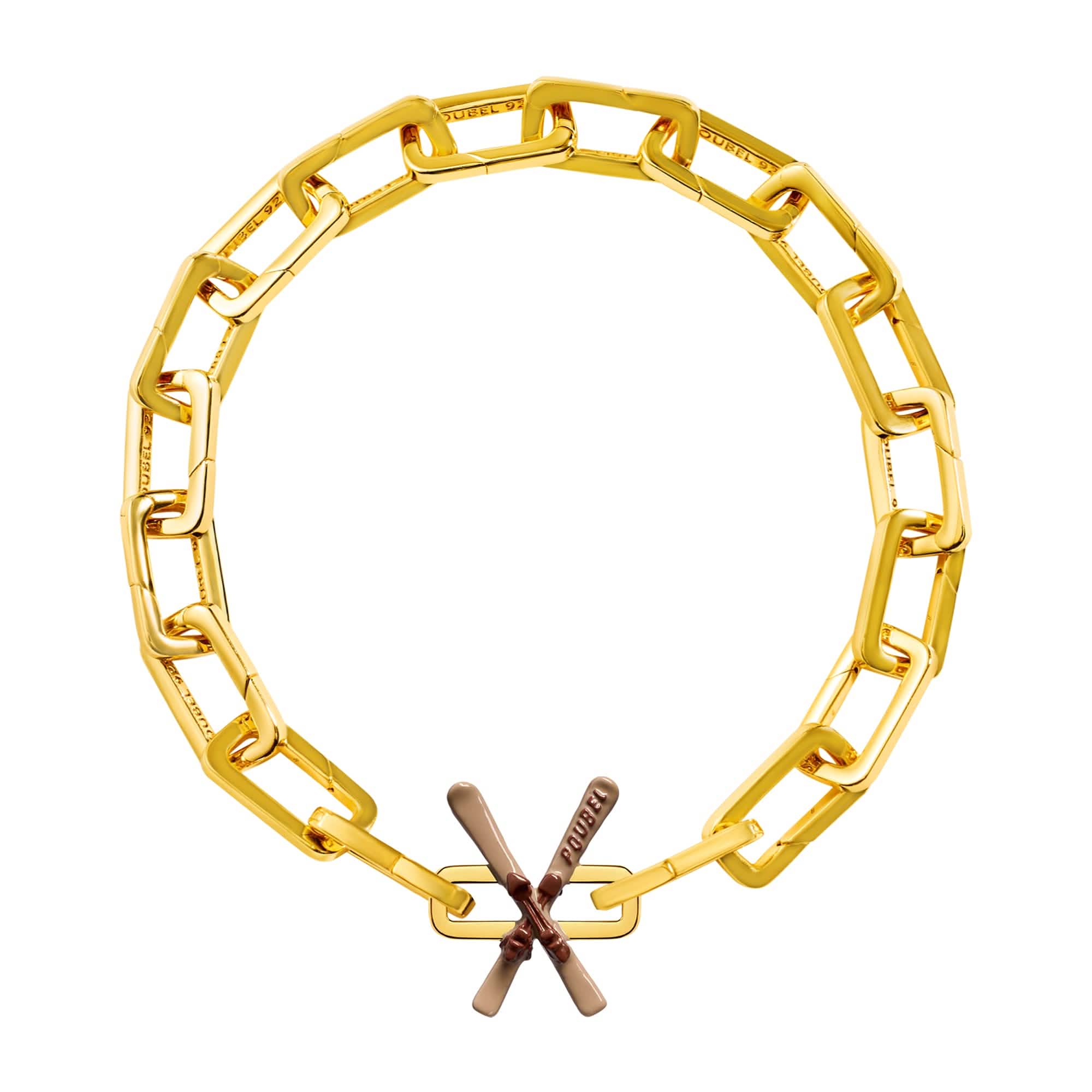 Beige Skis Charm (Gold) - Image 6