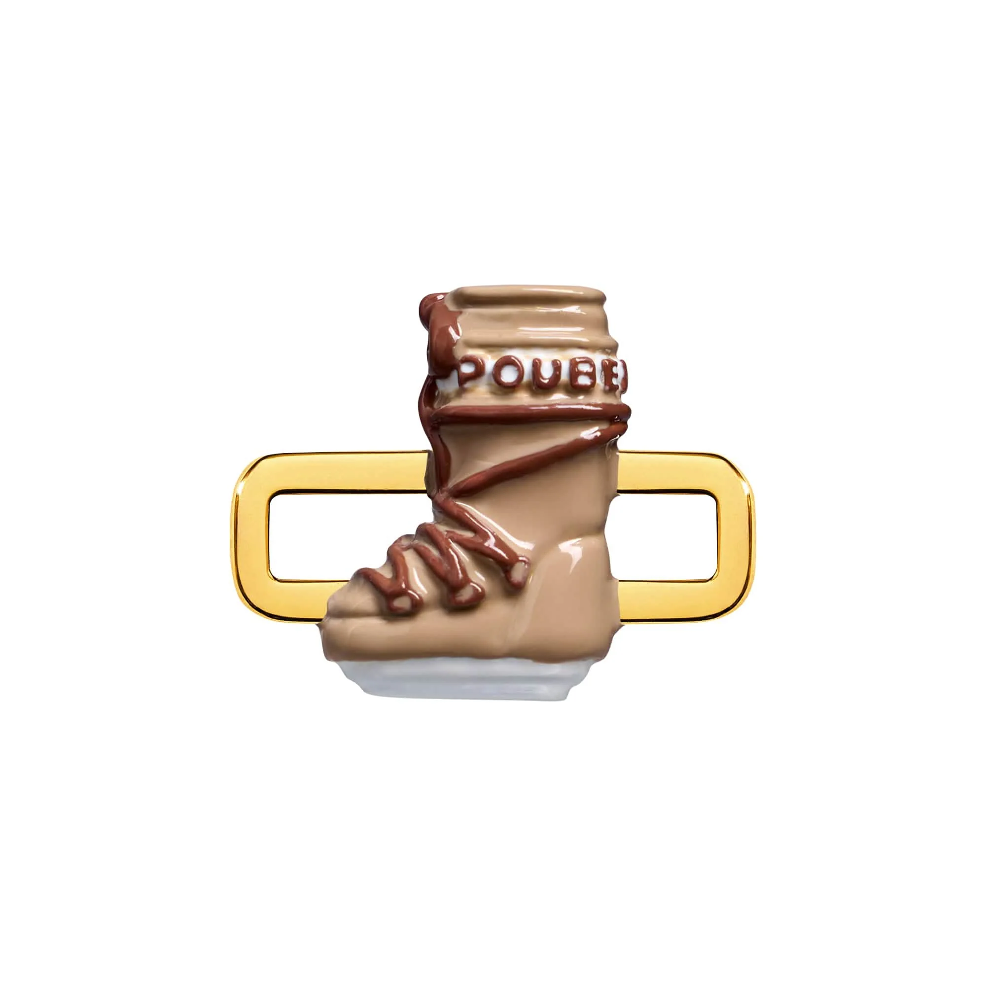 Beige Snowboot Charm (Gold) - Image 4