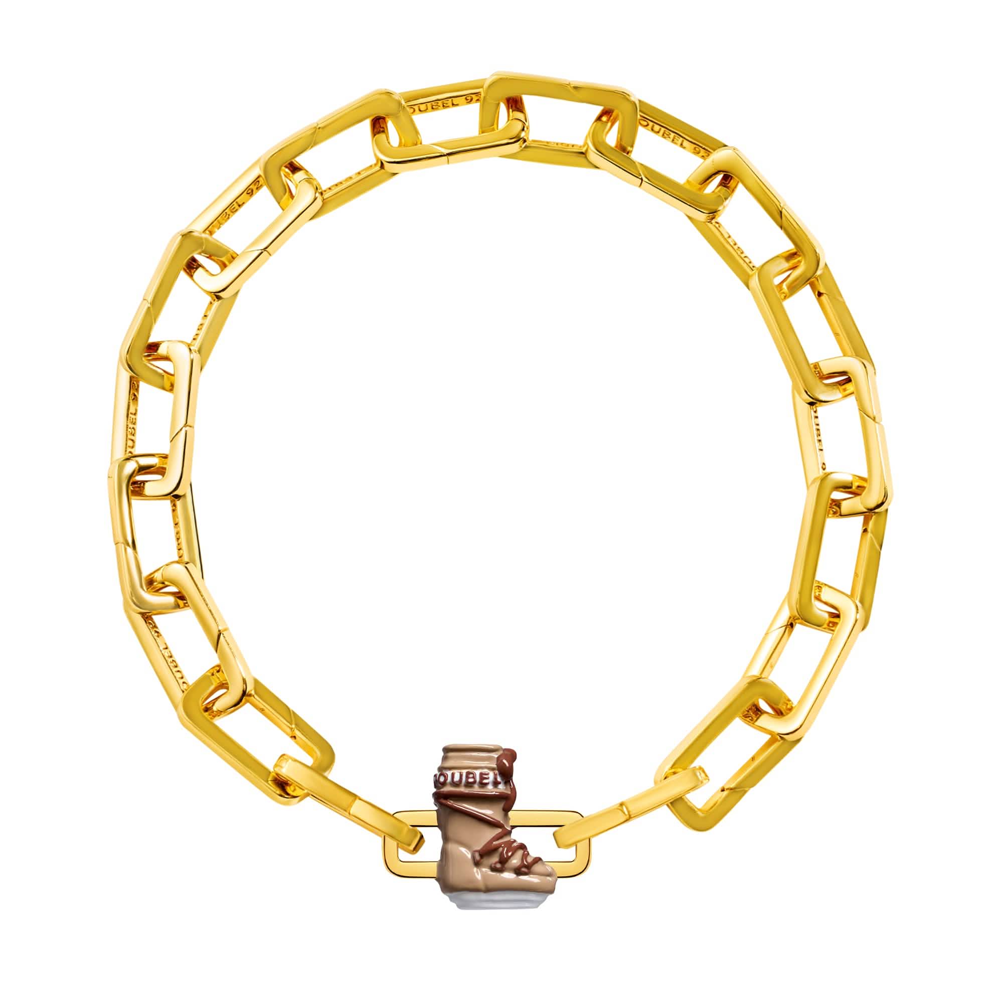 Beige Snowboot Charm (Gold) - Image 6