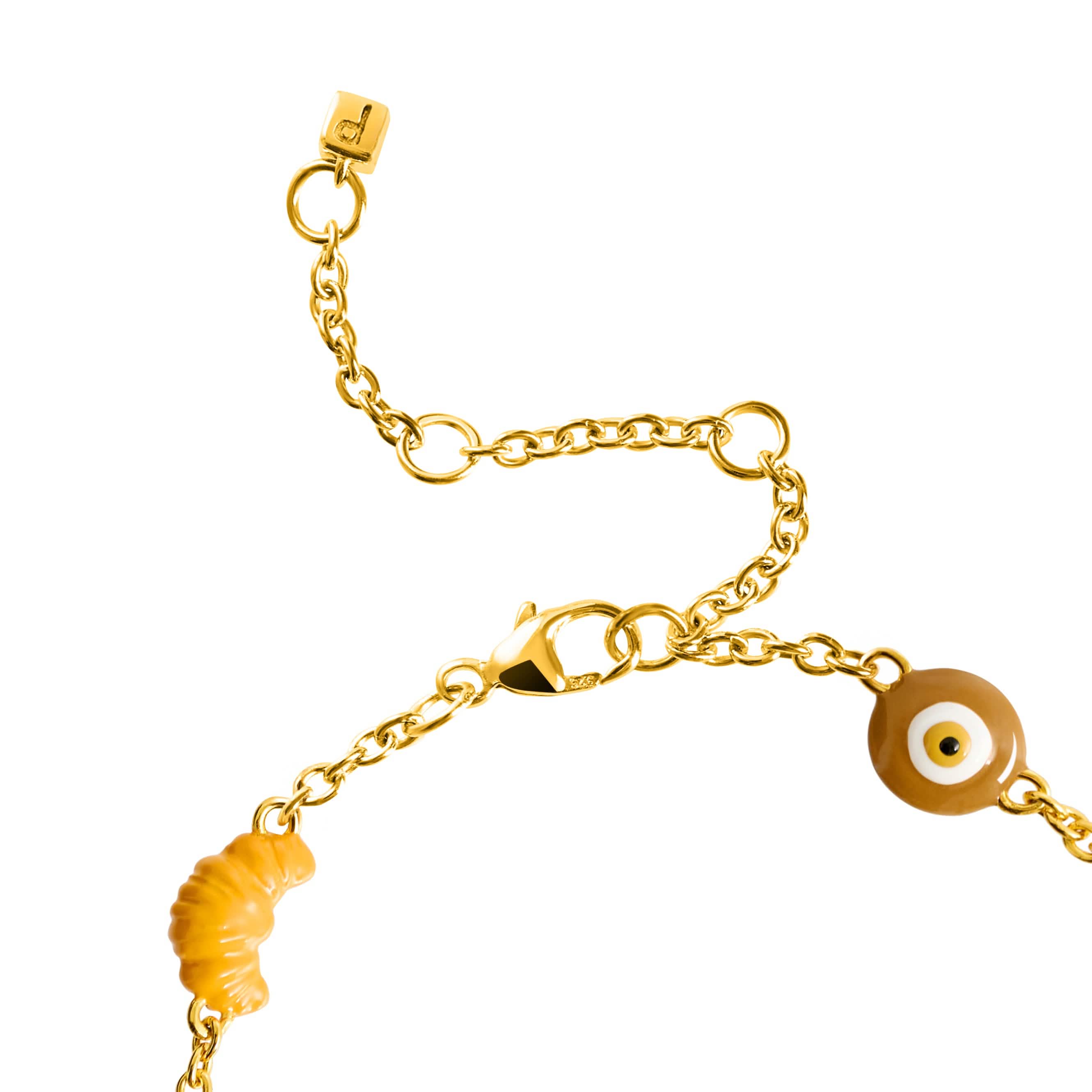 Caramel Mini Charm Bracelet (Gold) - Image 3