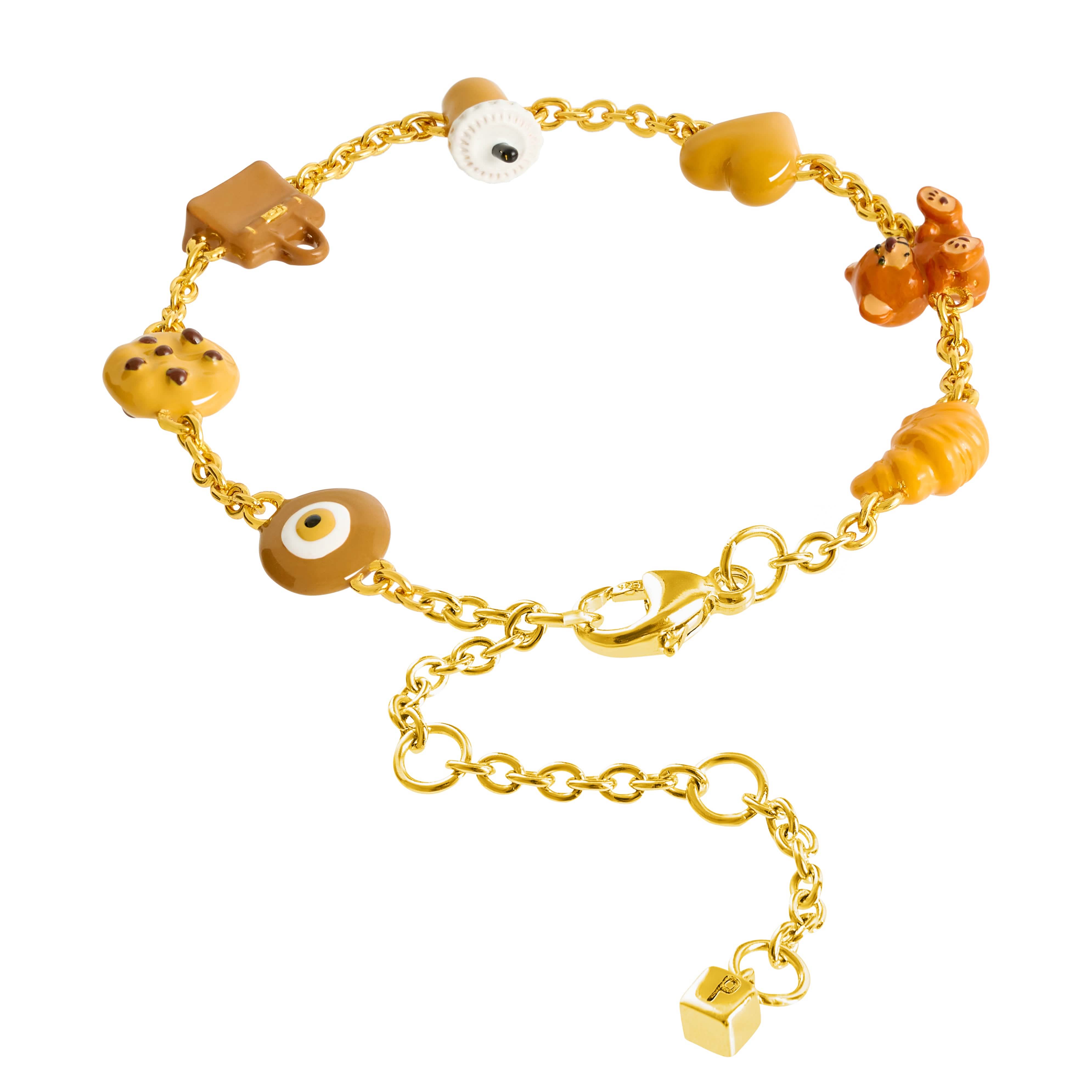 Caramel Mini Charm Bracelet (Gold) - Image 4