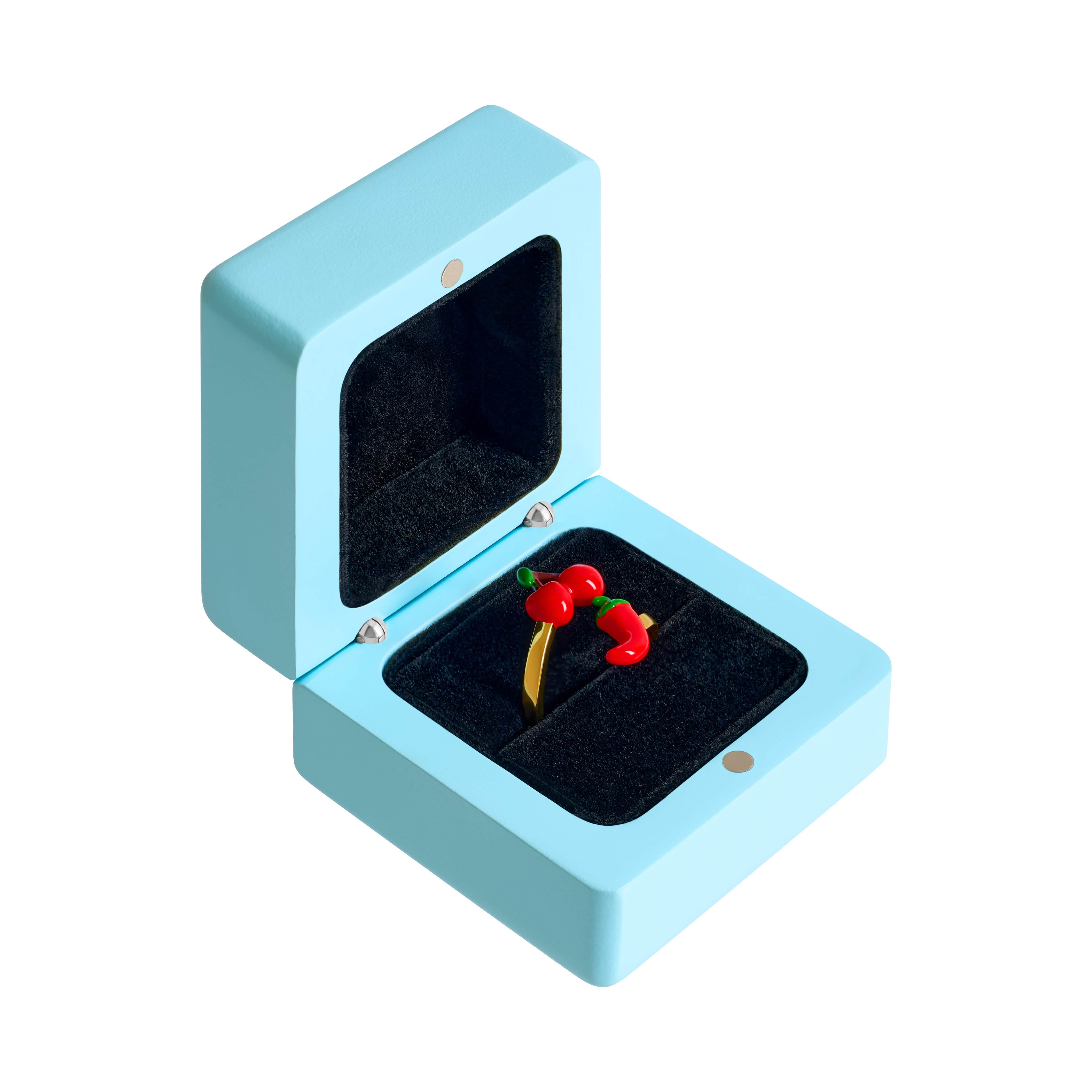 Cherry & Chilli Wrap Ring (Gold) - Image 9