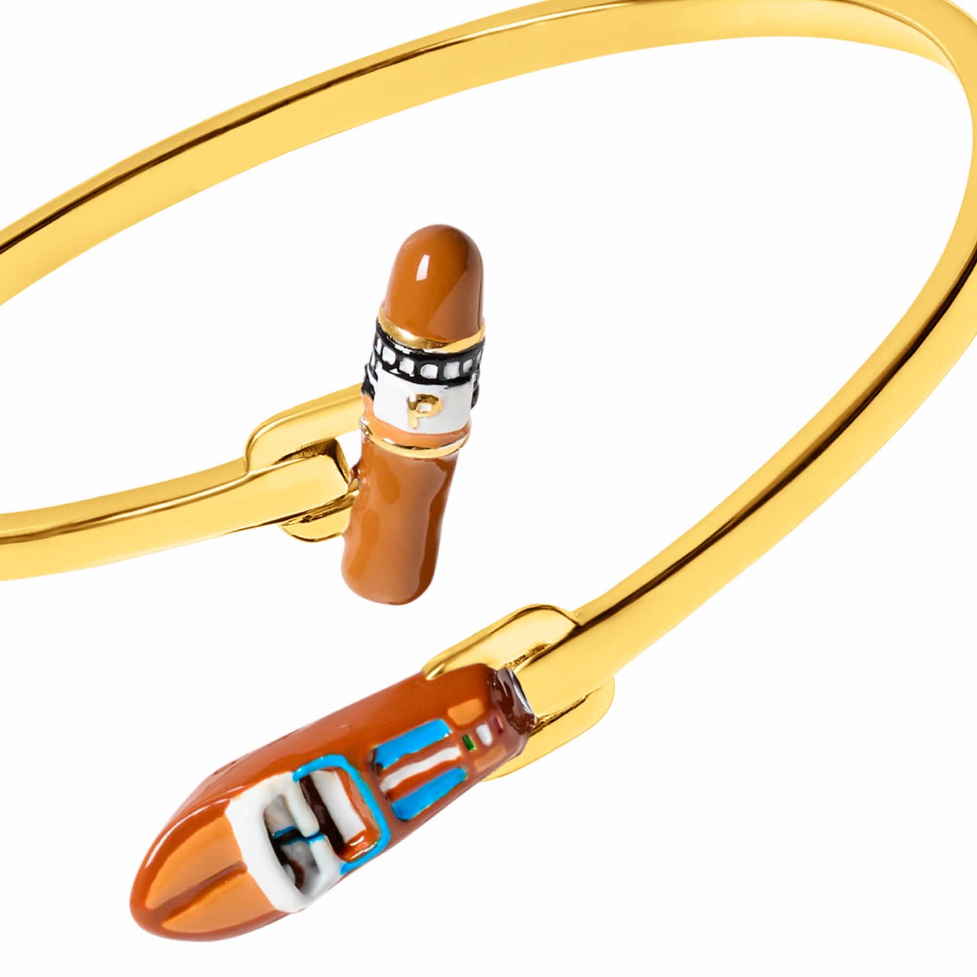 Cigar & Bateau Bangle (Gold) - Image 2