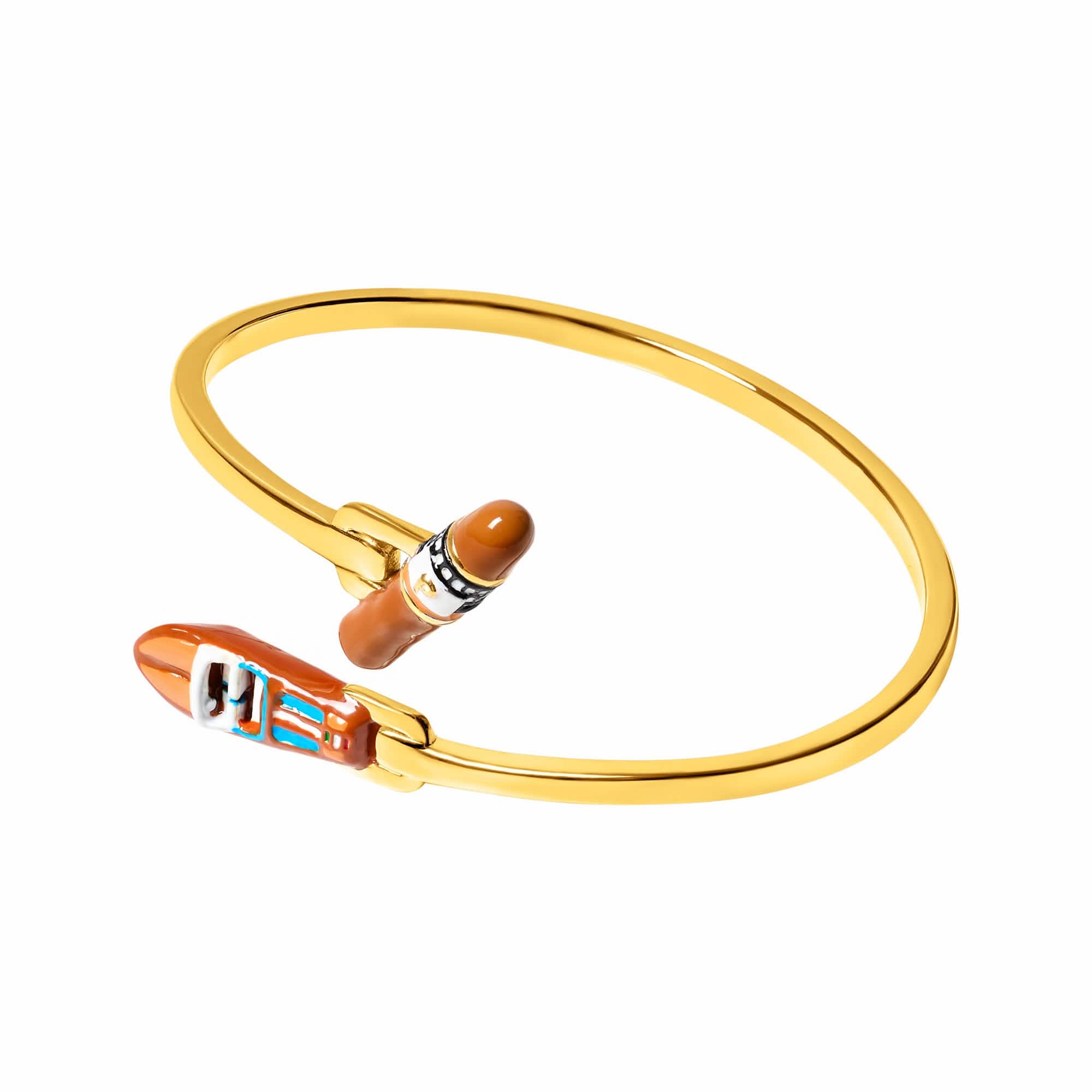 Cigar & Bateau Bangle (Gold) - Image 3