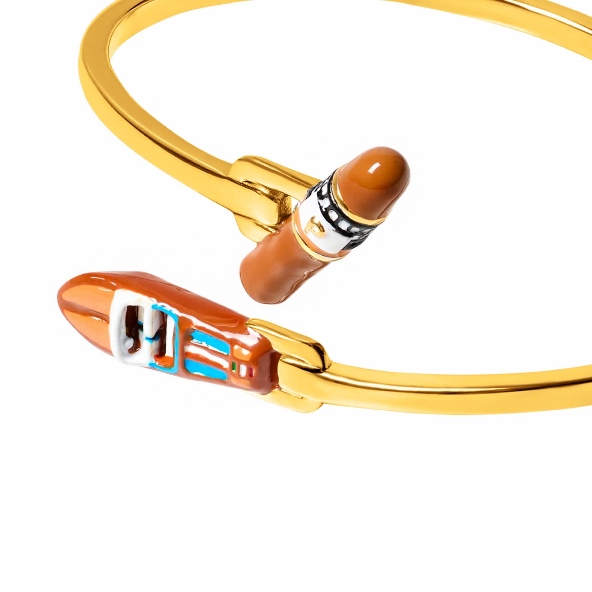 Cigar & Bateau Bangle (Gold) - Image 4