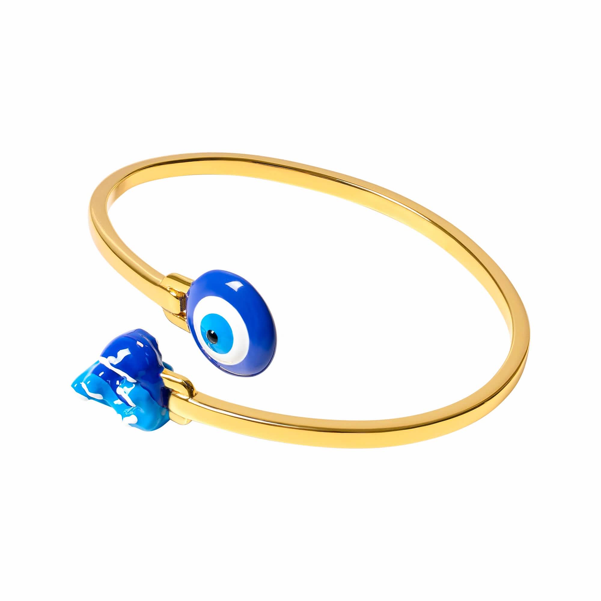 Evil Eye & La Mer Bangle (Gold) - Image 3
