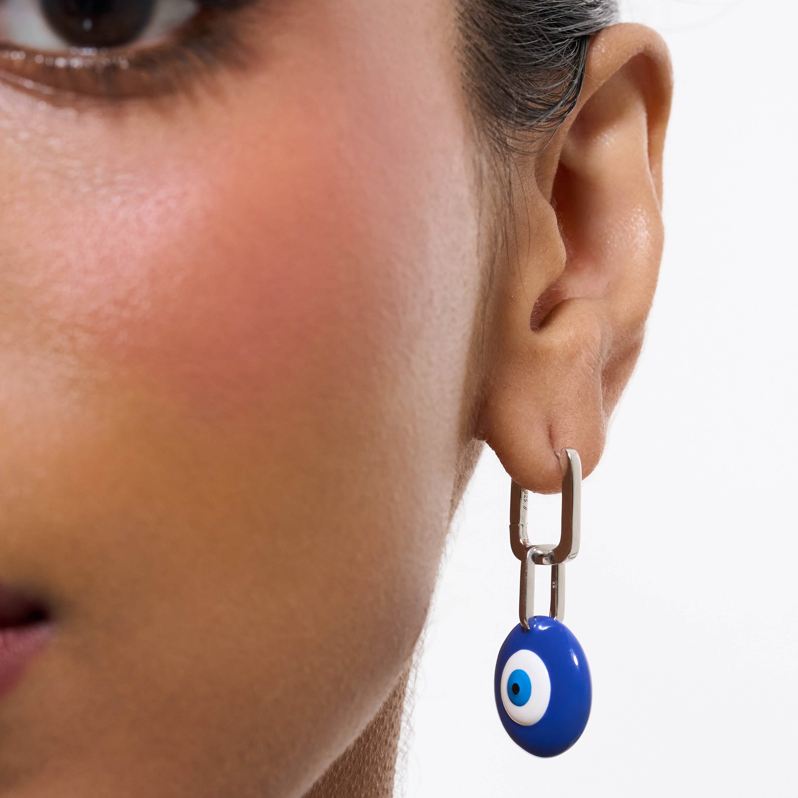 Evil Eye Pendant Earrings - Image 3