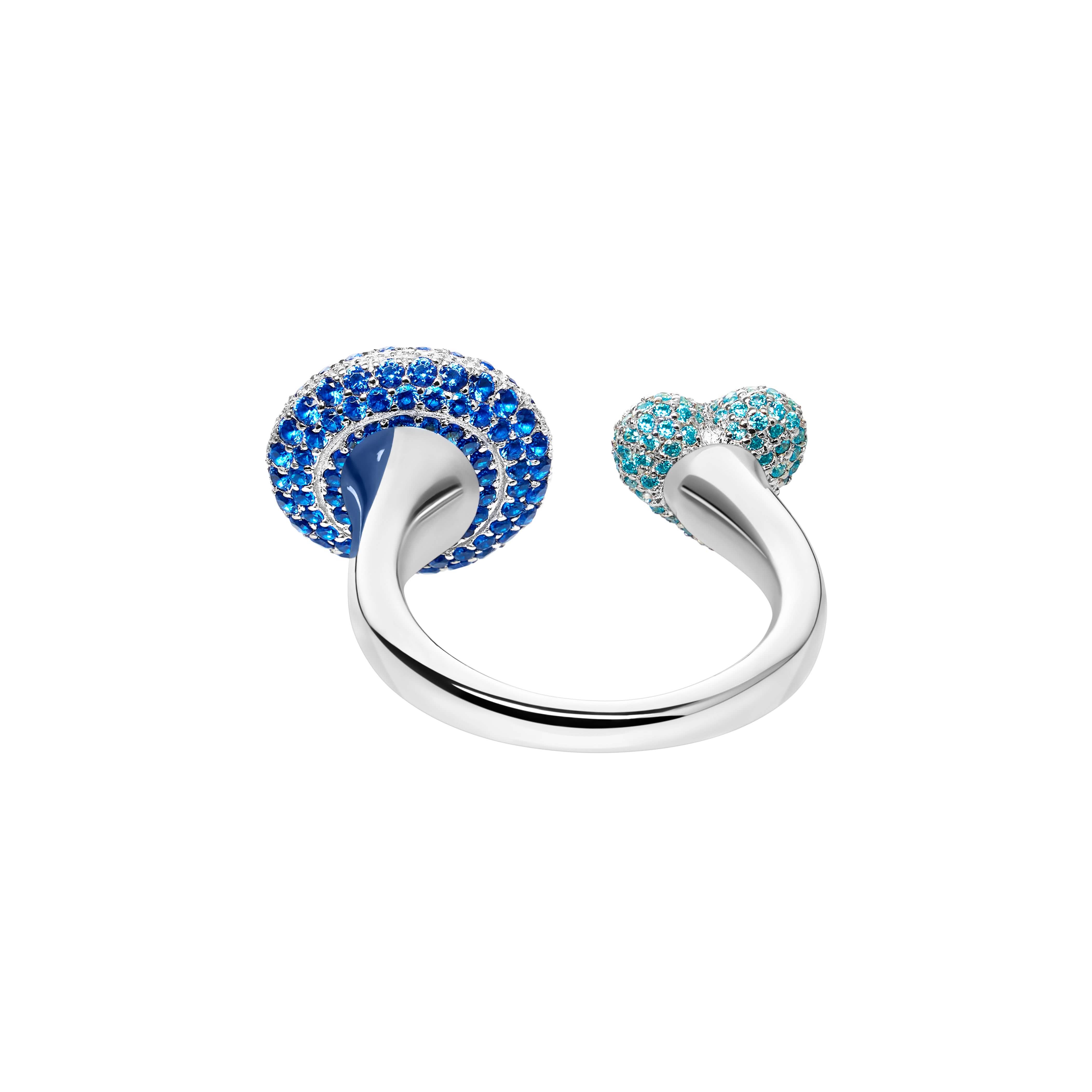 Evil Eye Stoneset Spacer Ring - Image 3