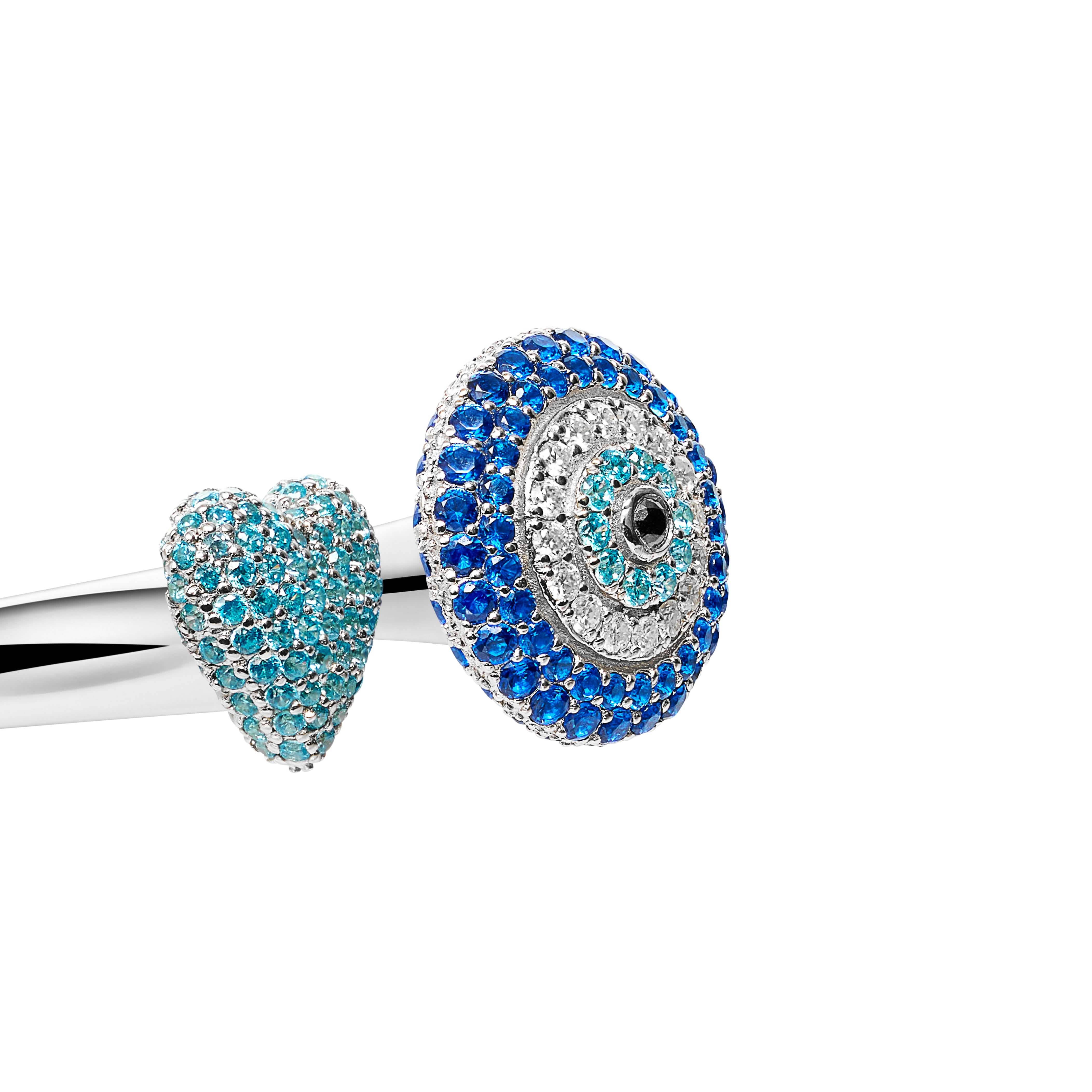 Evil Eye Stoneset Spacer Ring - Image 6