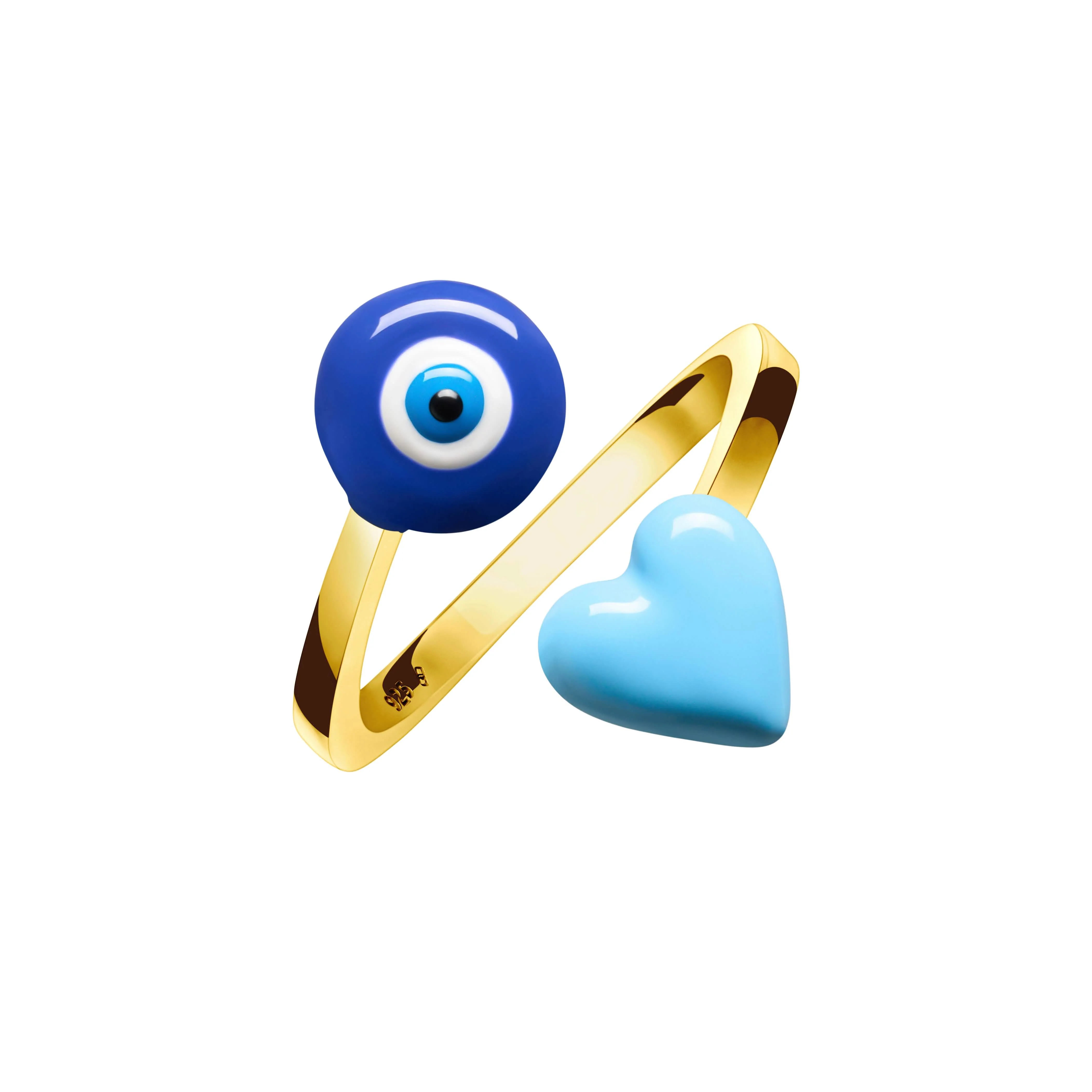 Evil Eye Wrap Ring (Gold) - Image 2