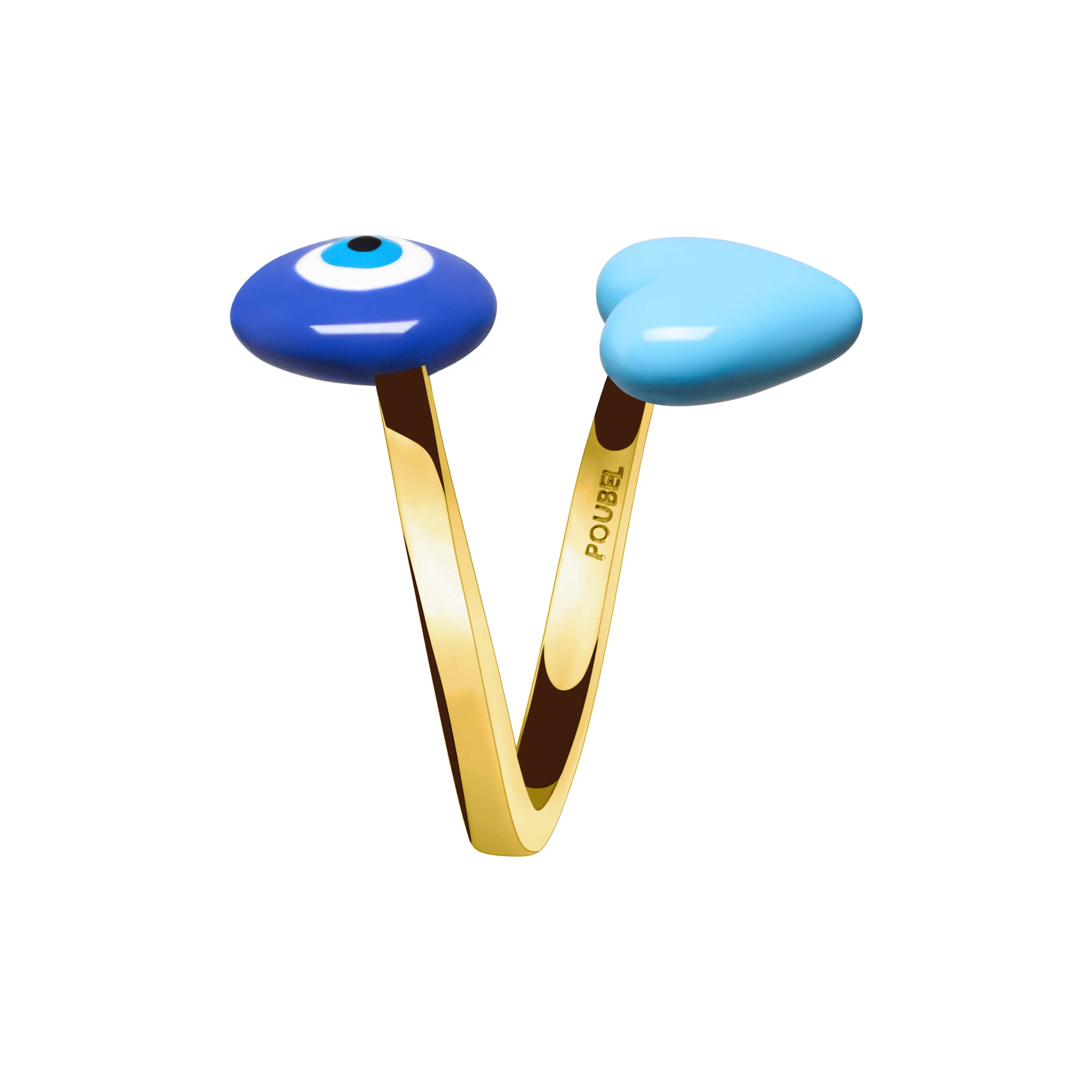Evil Eye Wrap Ring (Gold) - Image 4