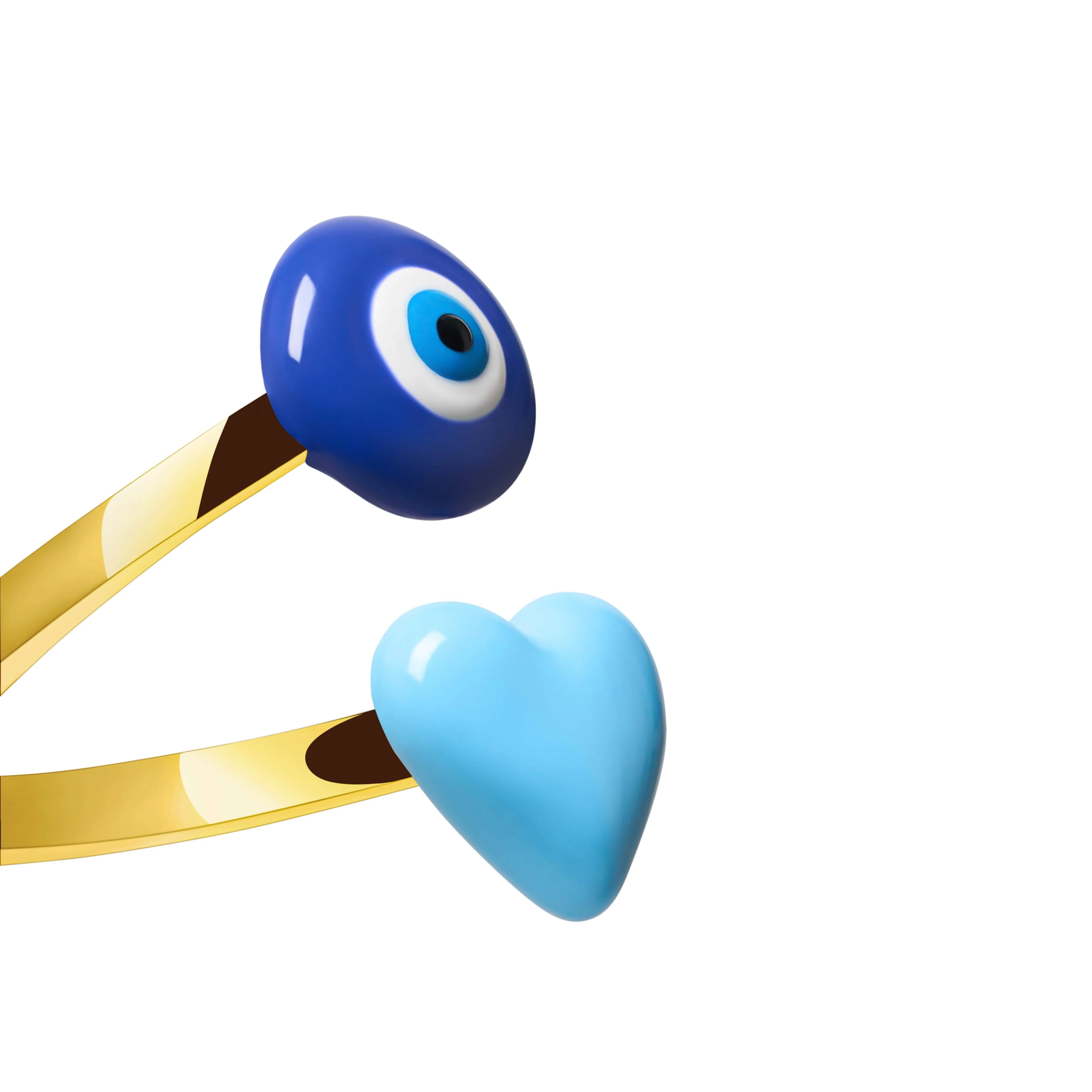 Evil Eye Wrap Ring (Gold) - Image 6