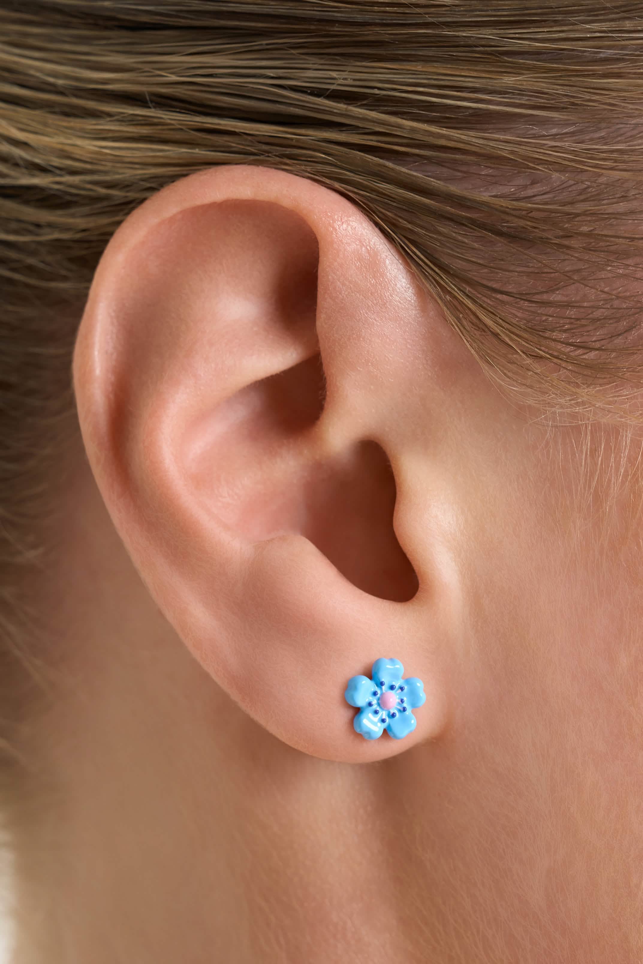 Fleur Bleue Studs - Image 5