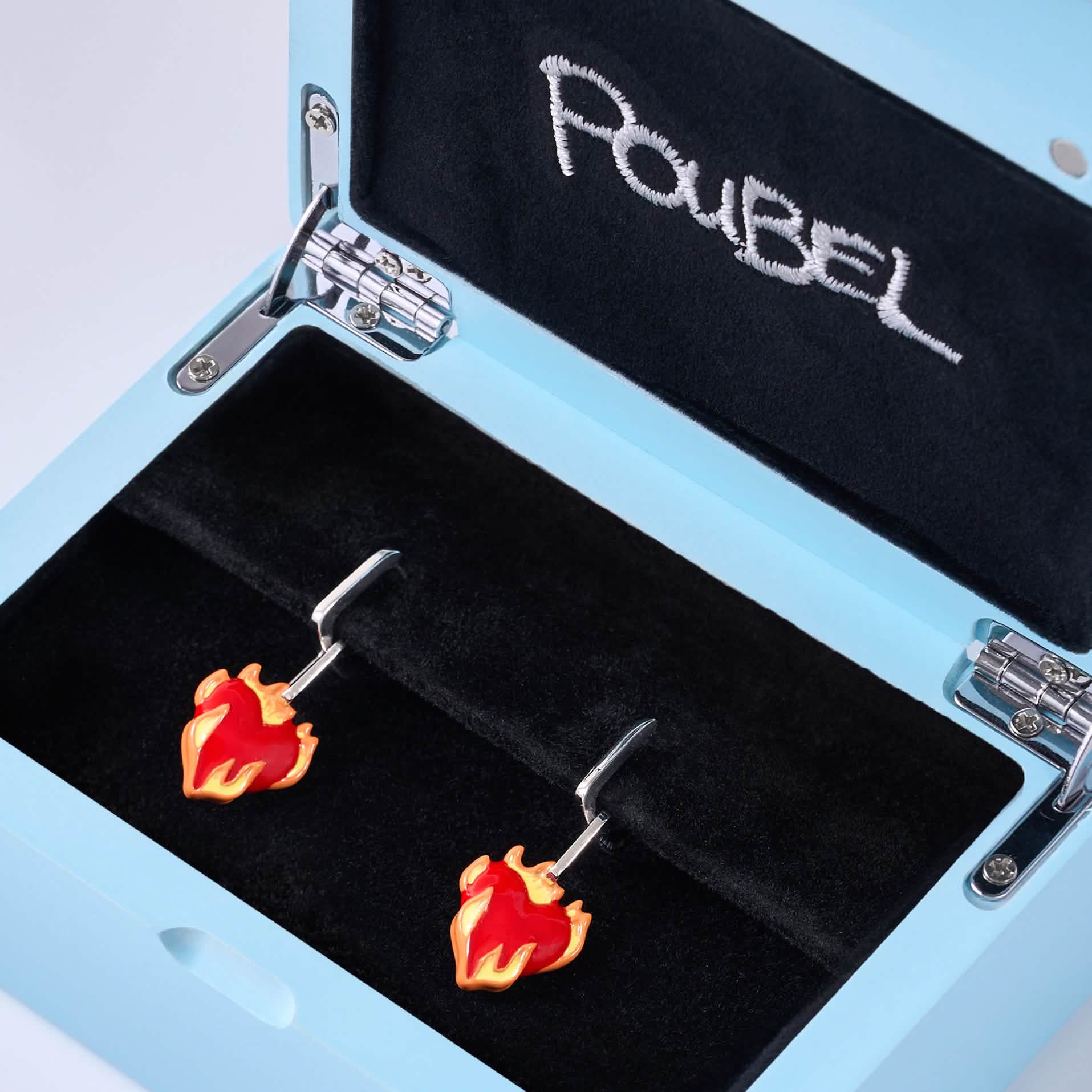 Heart-On-Fire Pendant Earrings - Image 7