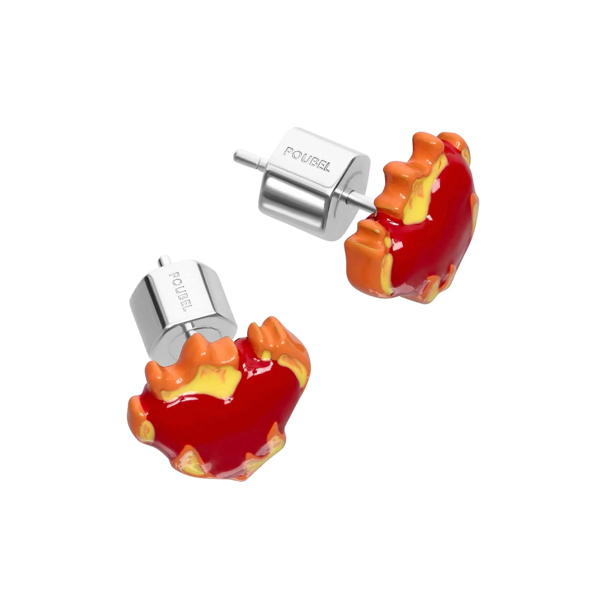 Heart-on-Fire Studs - Image 3