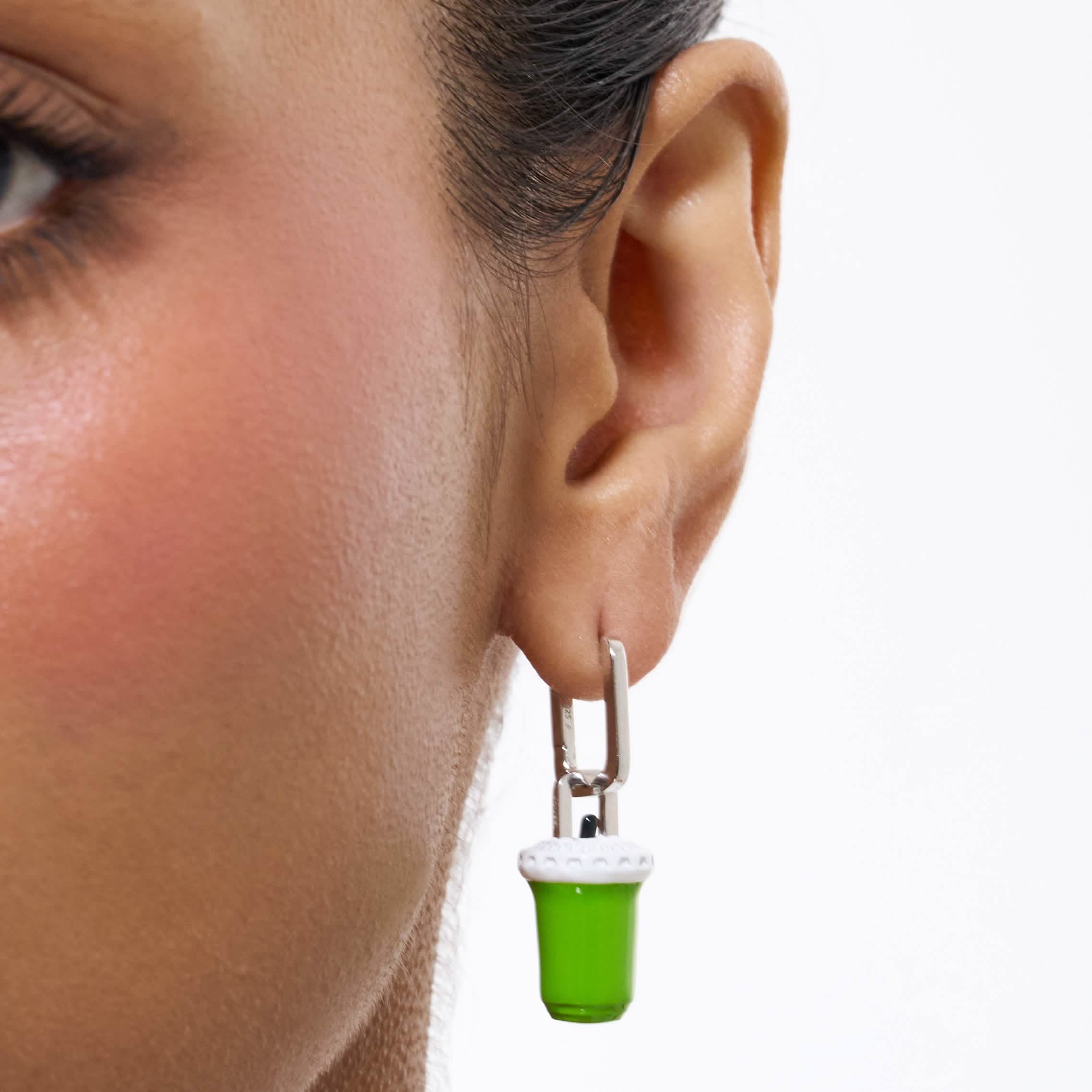 Iced Matcha Pendant Earrings - Image 3