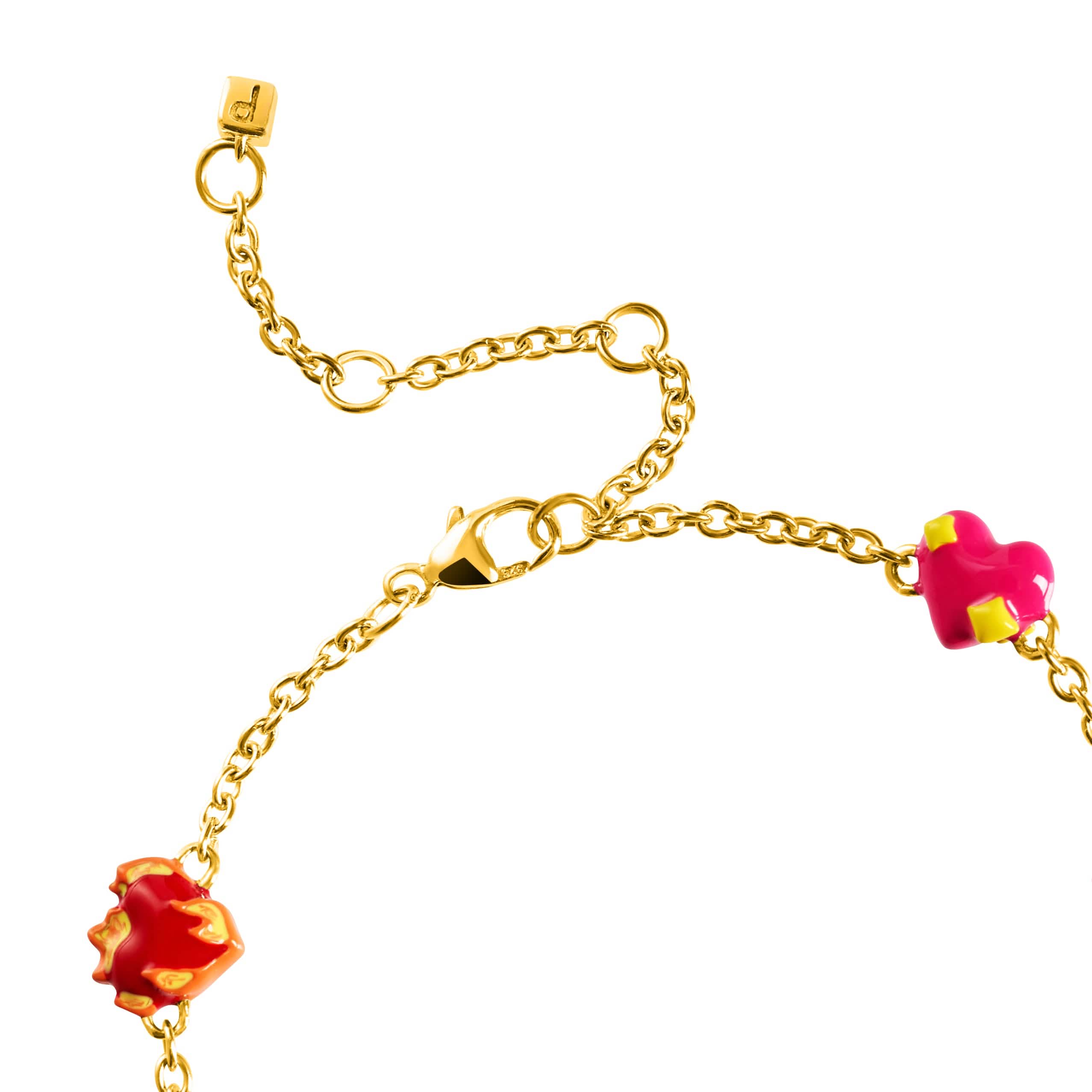 L'Amour Mini Charm Bracelet (Gold) - Image 3