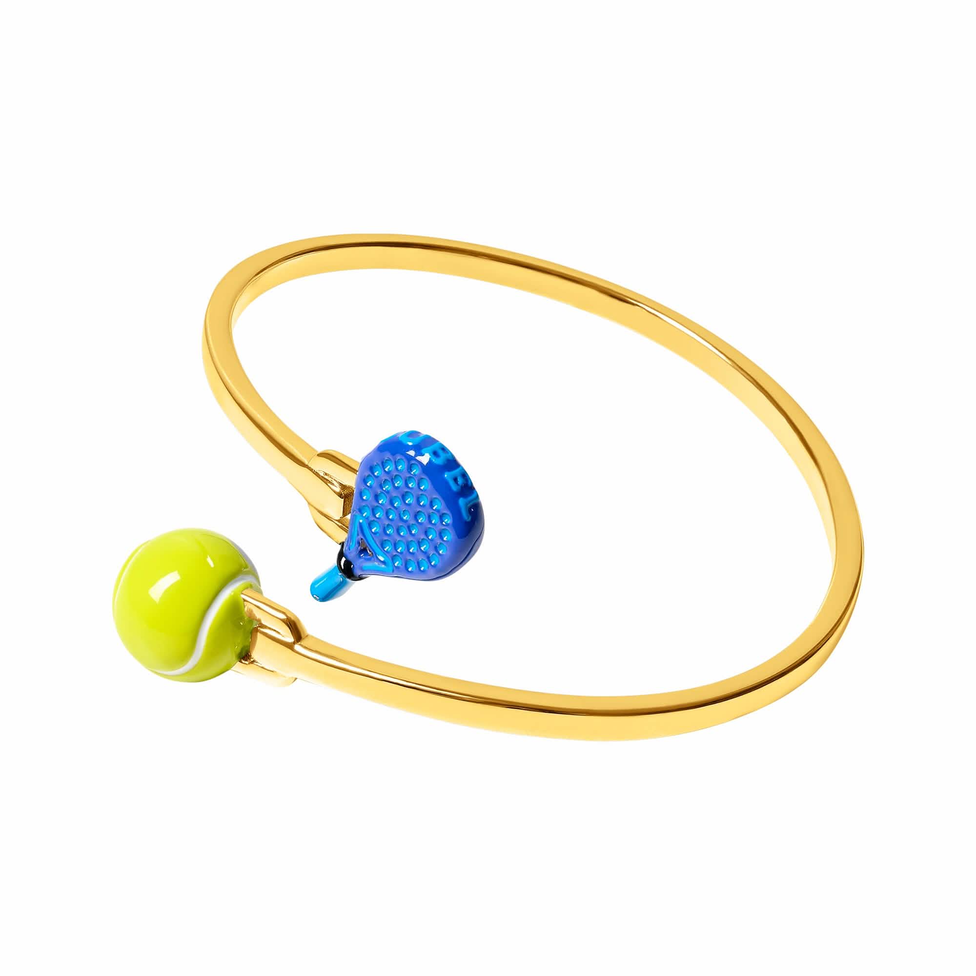 Padel & Tennis Ball Bangle (Gold) - Image 3