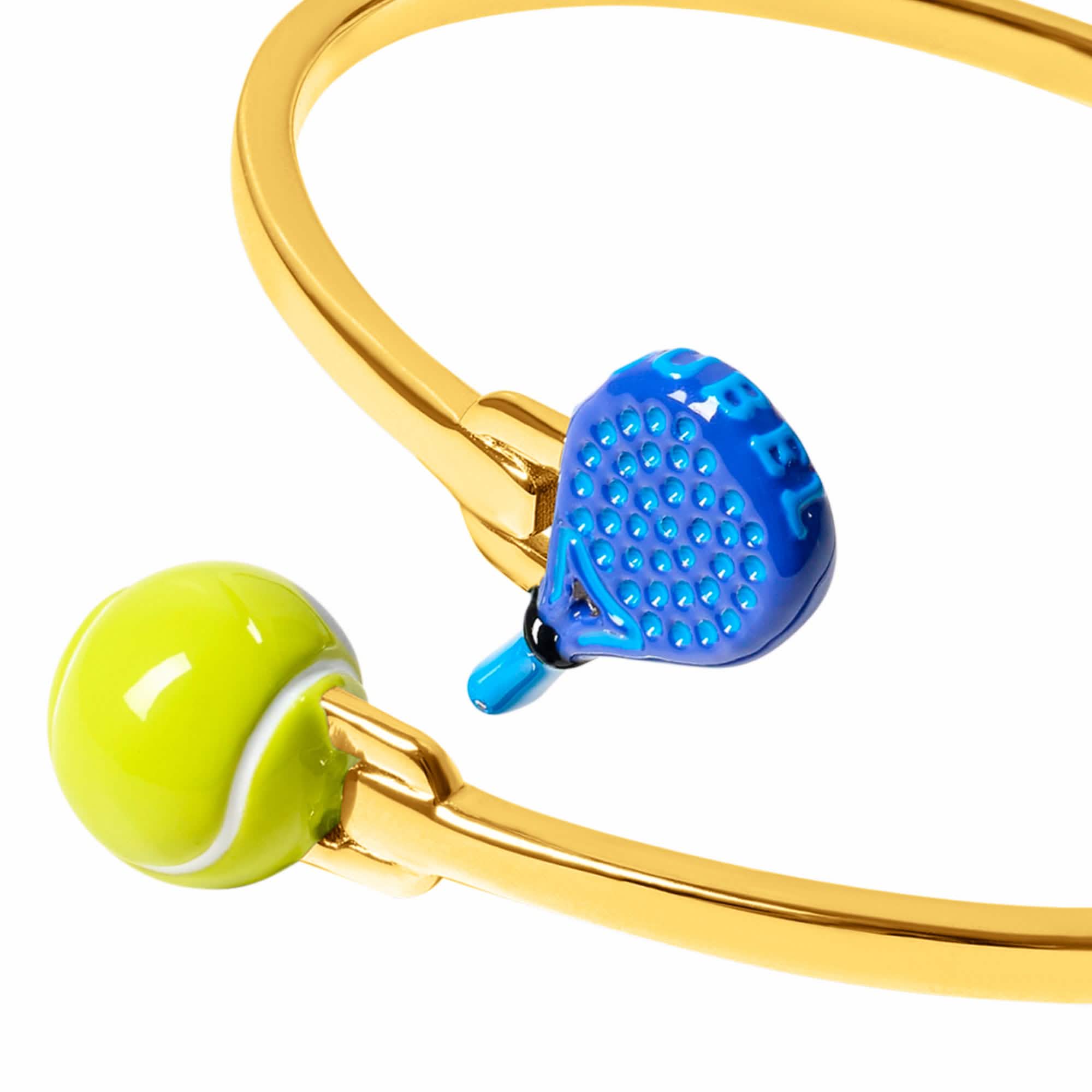 Padel & Tennis Ball Bangle (Gold) - Image 4