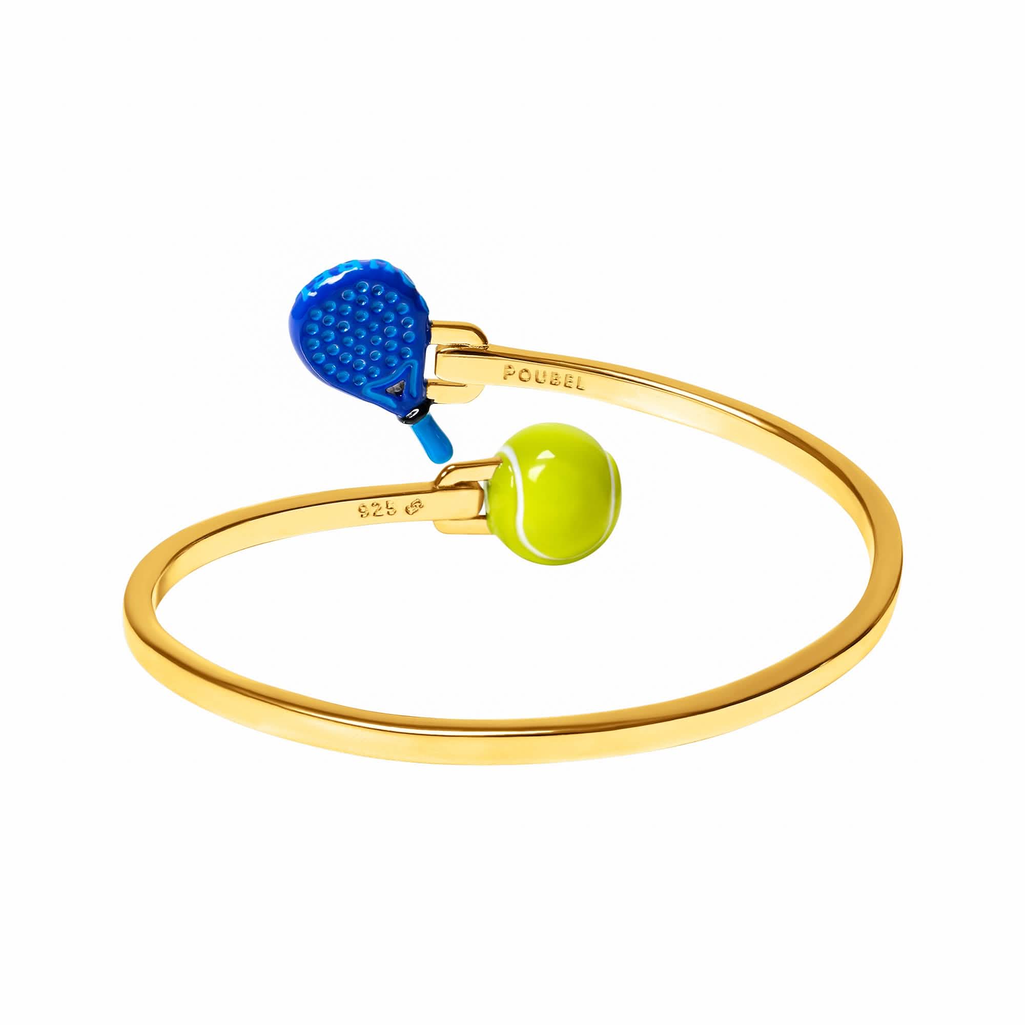 Padel & Tennis Ball Bangle (Gold) - Image 5
