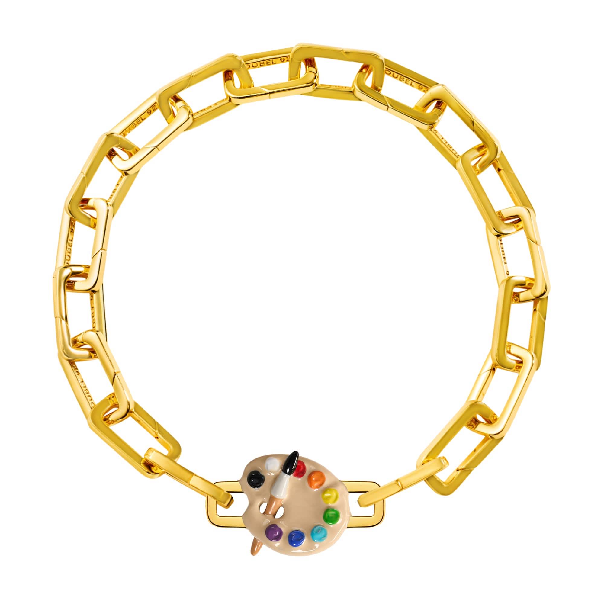 Paint Palette Charm (Gold) - Image 6