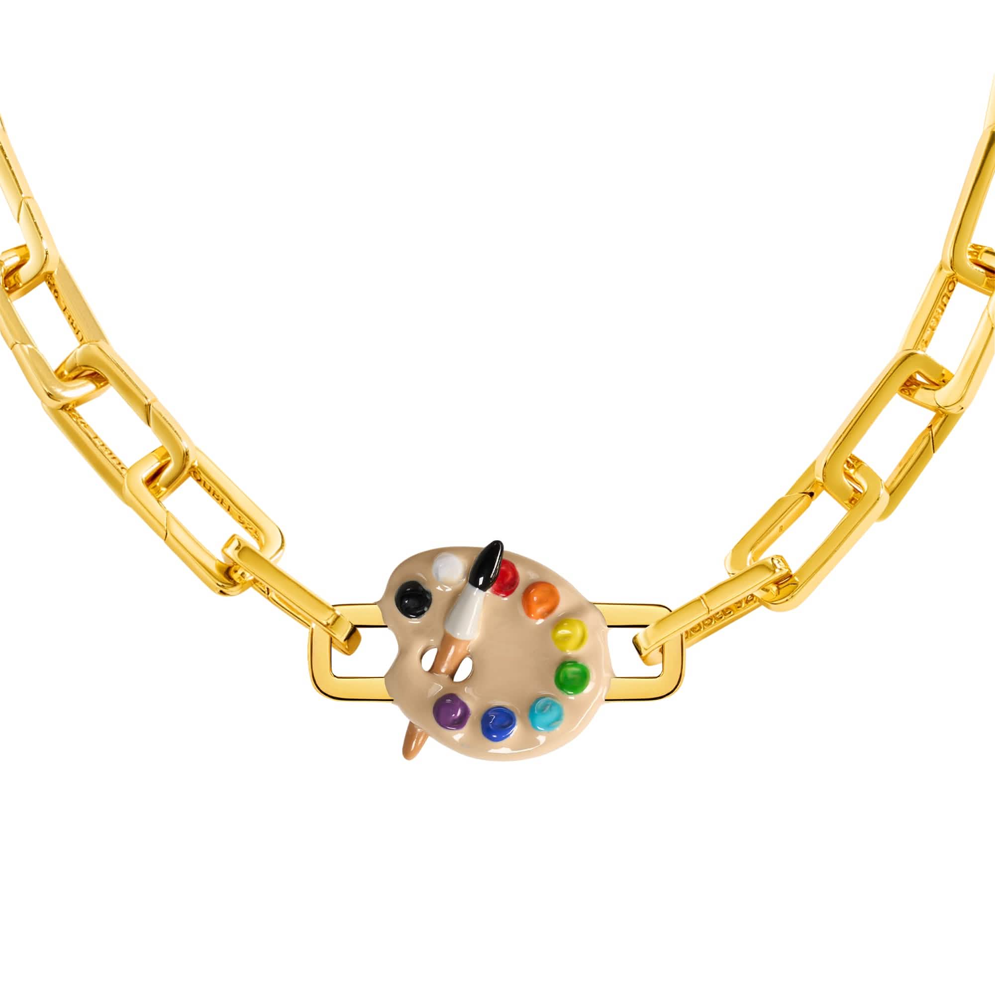 Paint Palette Charm (Gold) - Image 7