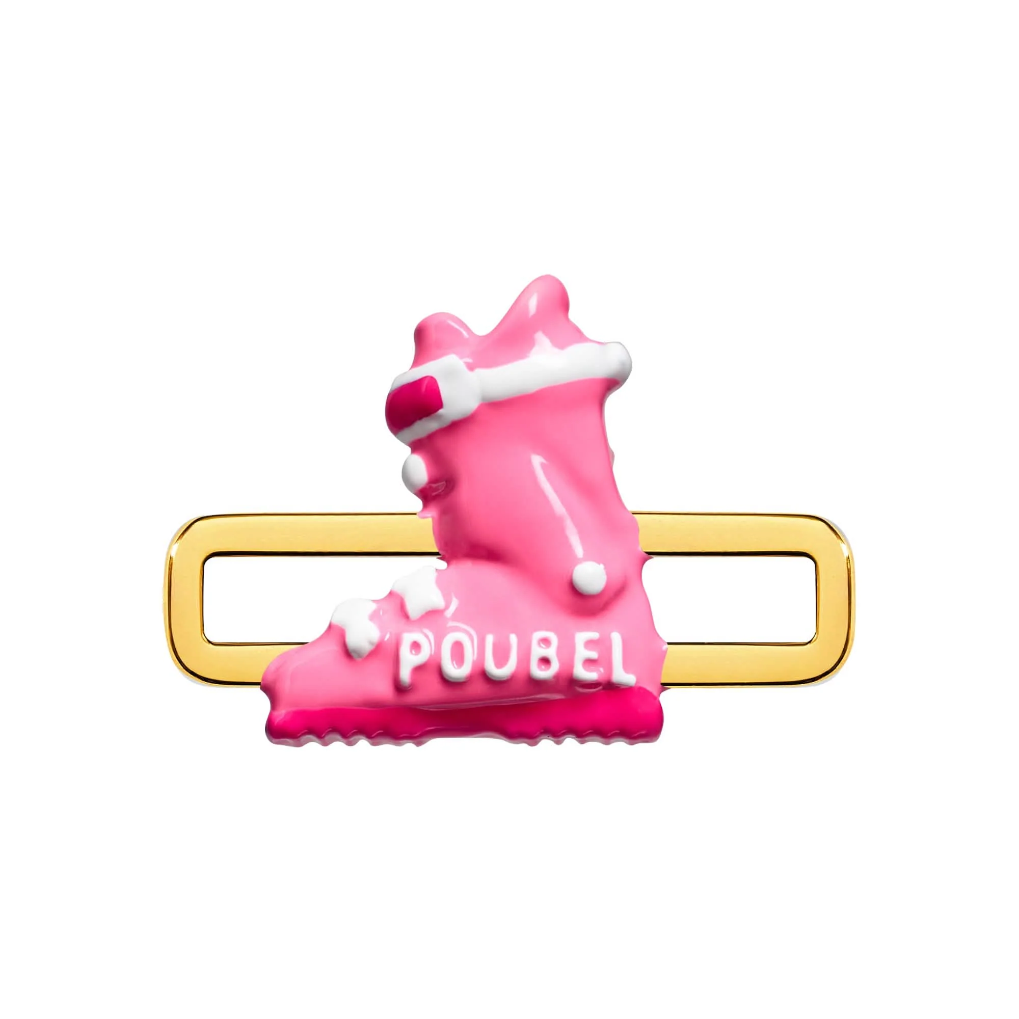 Pink Ski Boot Charm (Gold) - Image 4