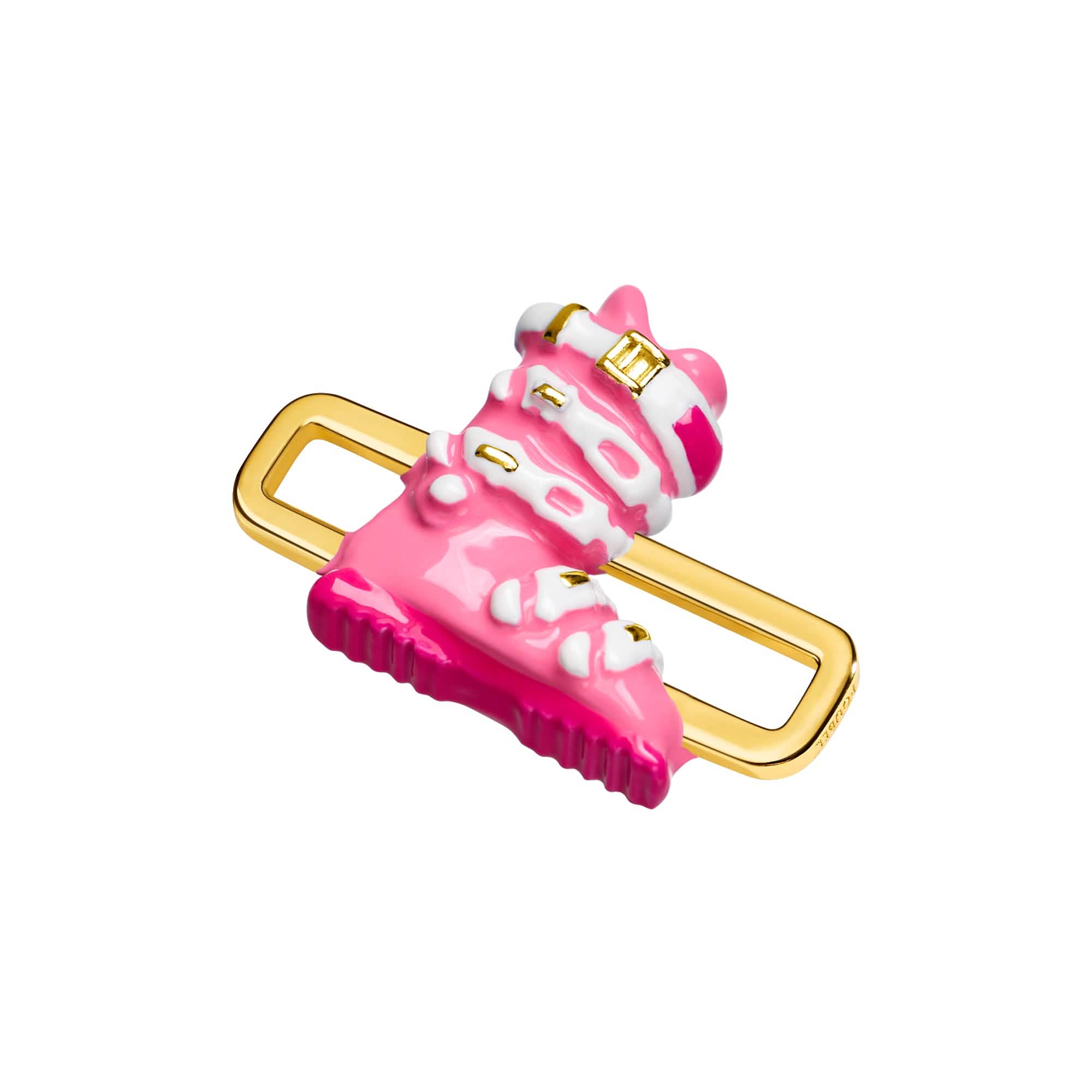 Pink Ski Boot Charm (Gold) - Image 5