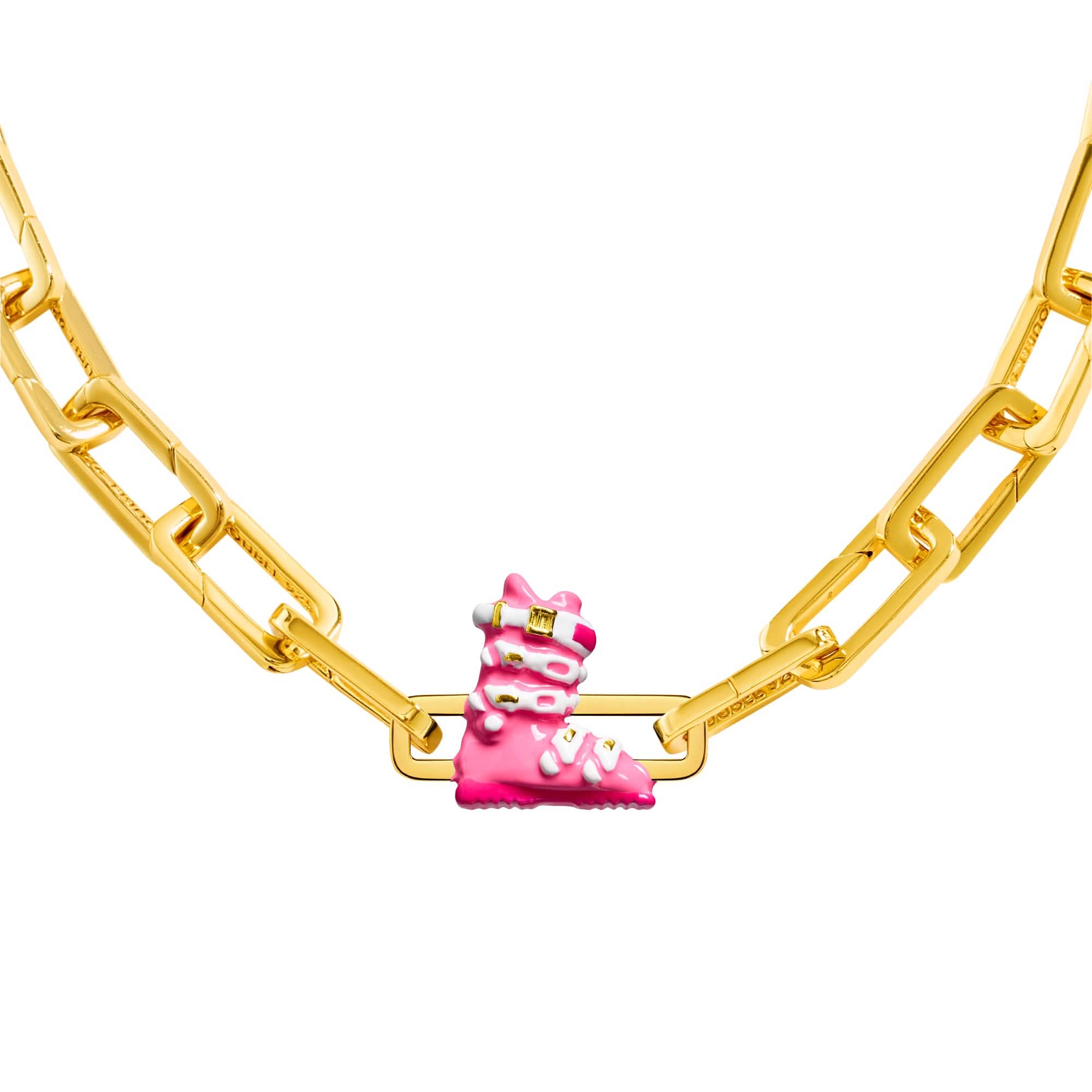 Pink Ski Boot Charm (Gold) - Image 7