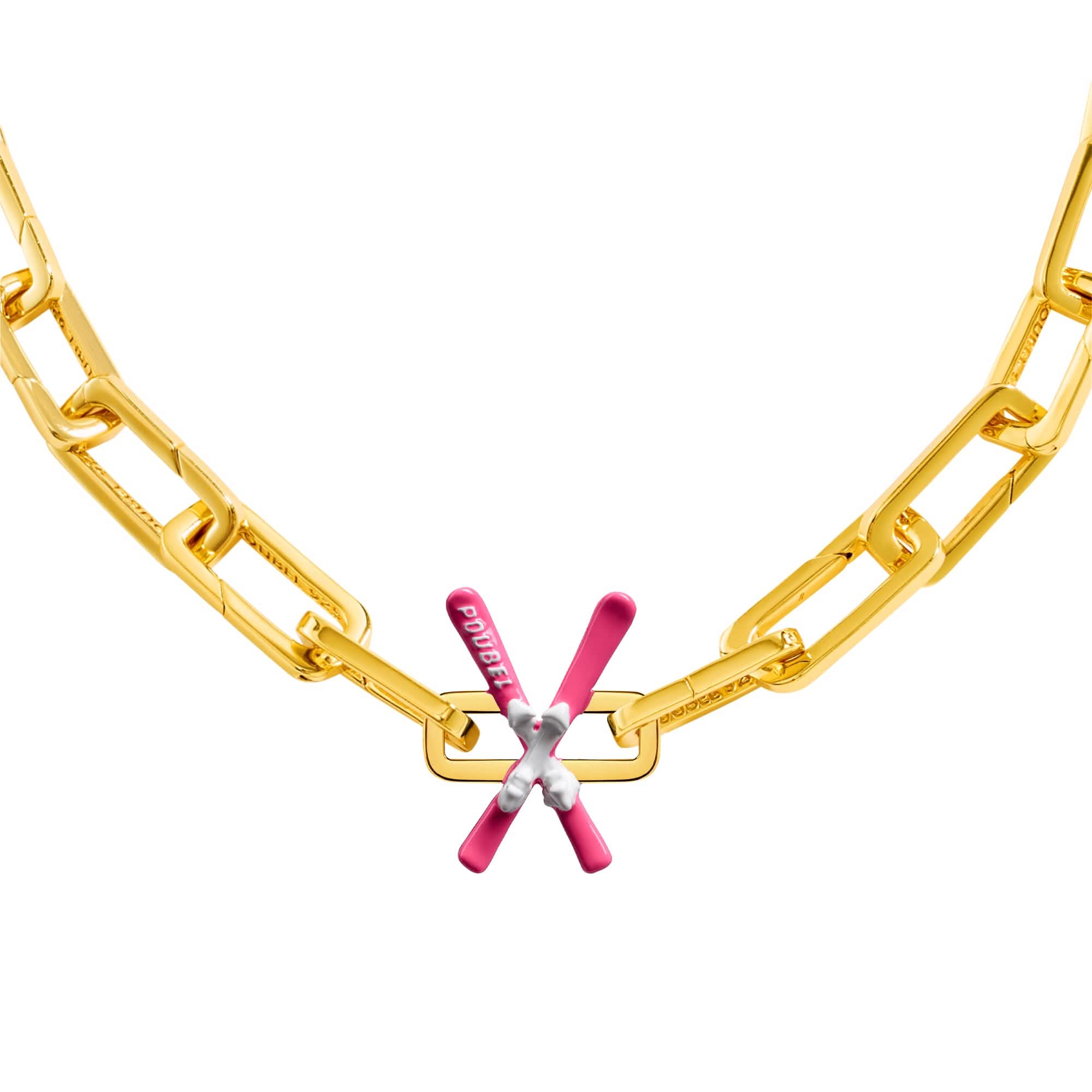 Pink Skis Charm (Gold) - Image 7