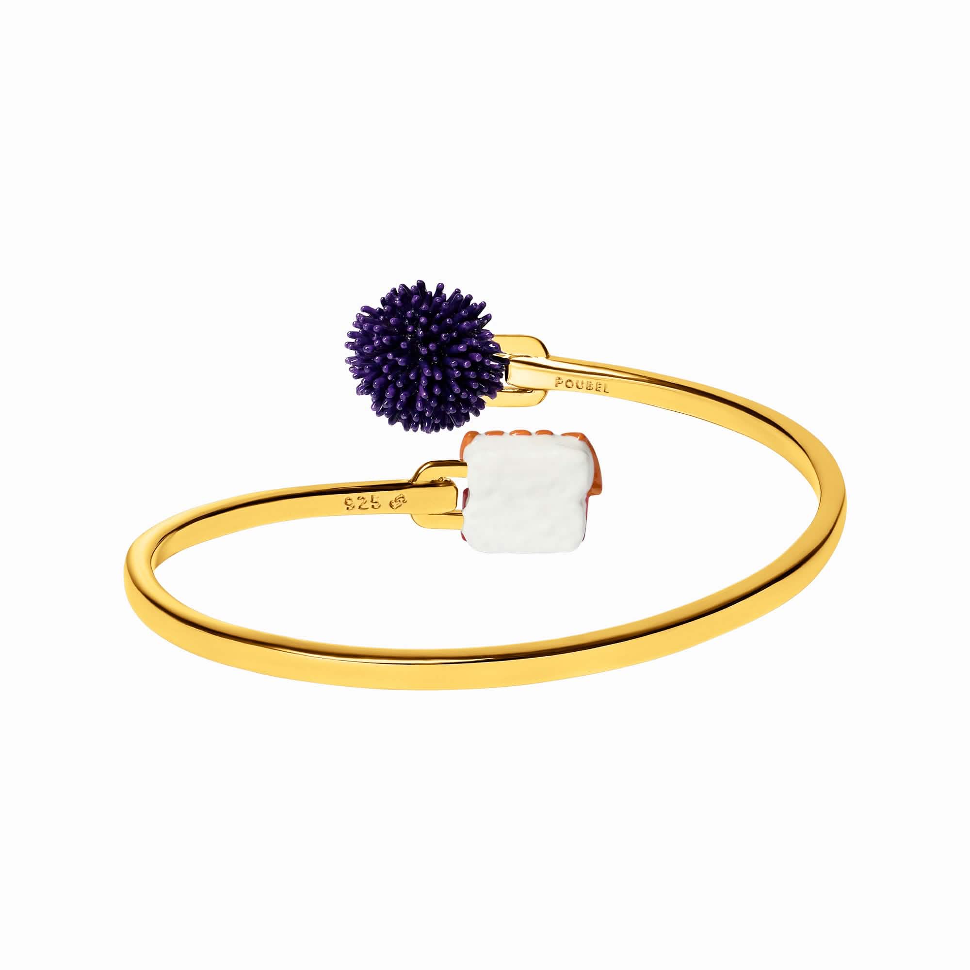 Sea Urchin & Sushi Bangle (Gold) - Image 5