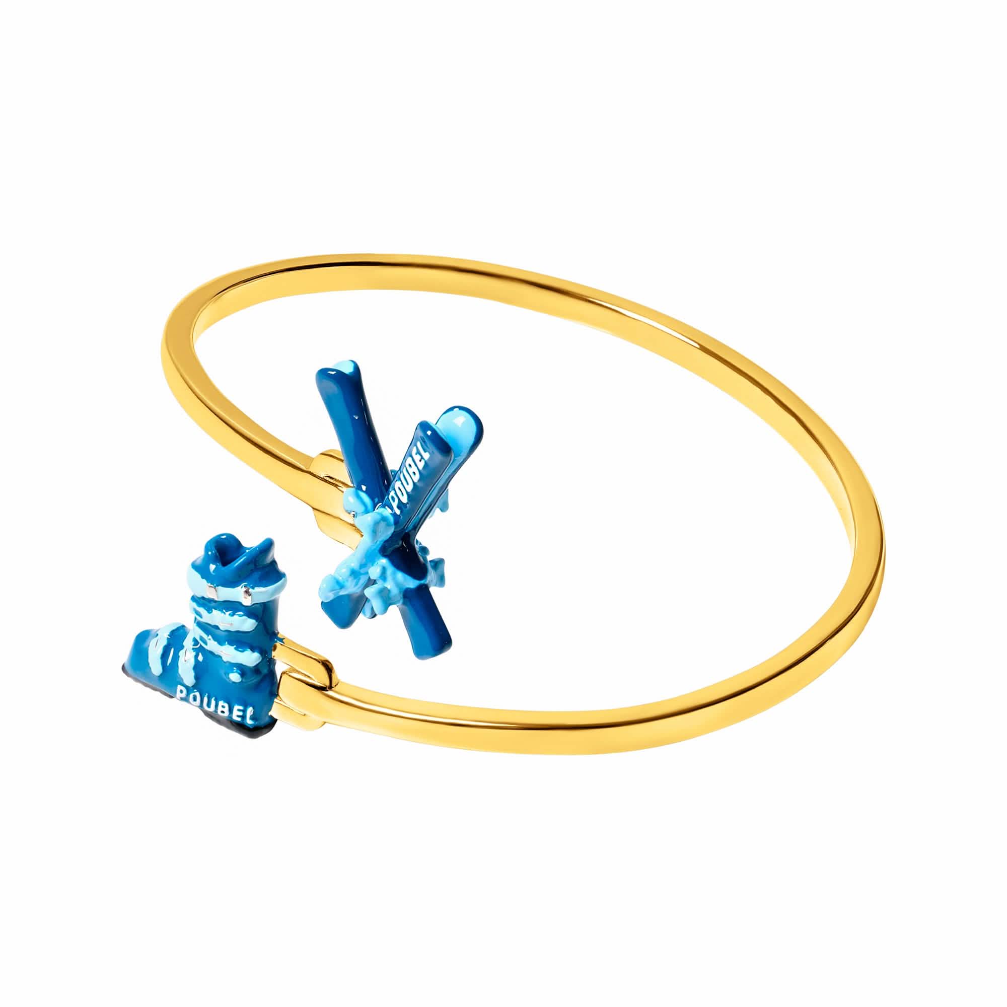 Skis & Ski Boot Bangle (Gold) - Image 3