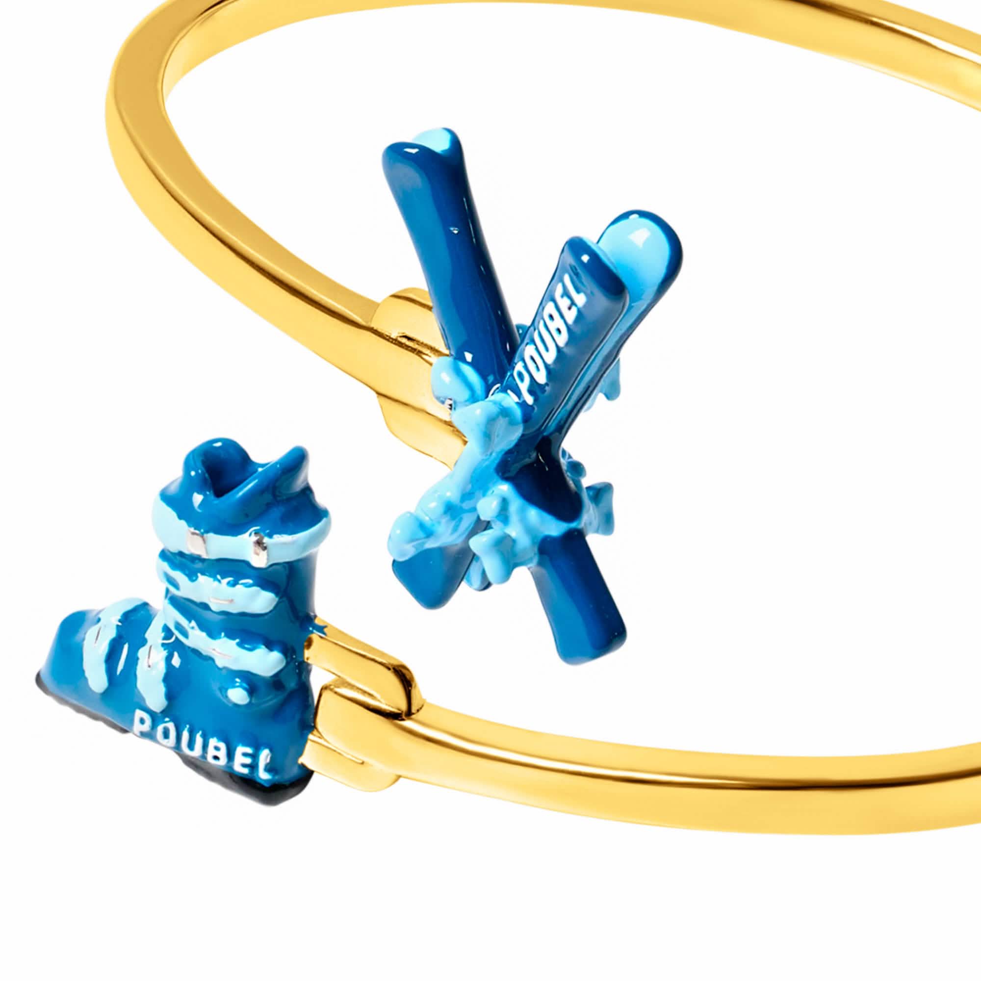 Skis & Ski Boot Bangle (Gold) - Image 4