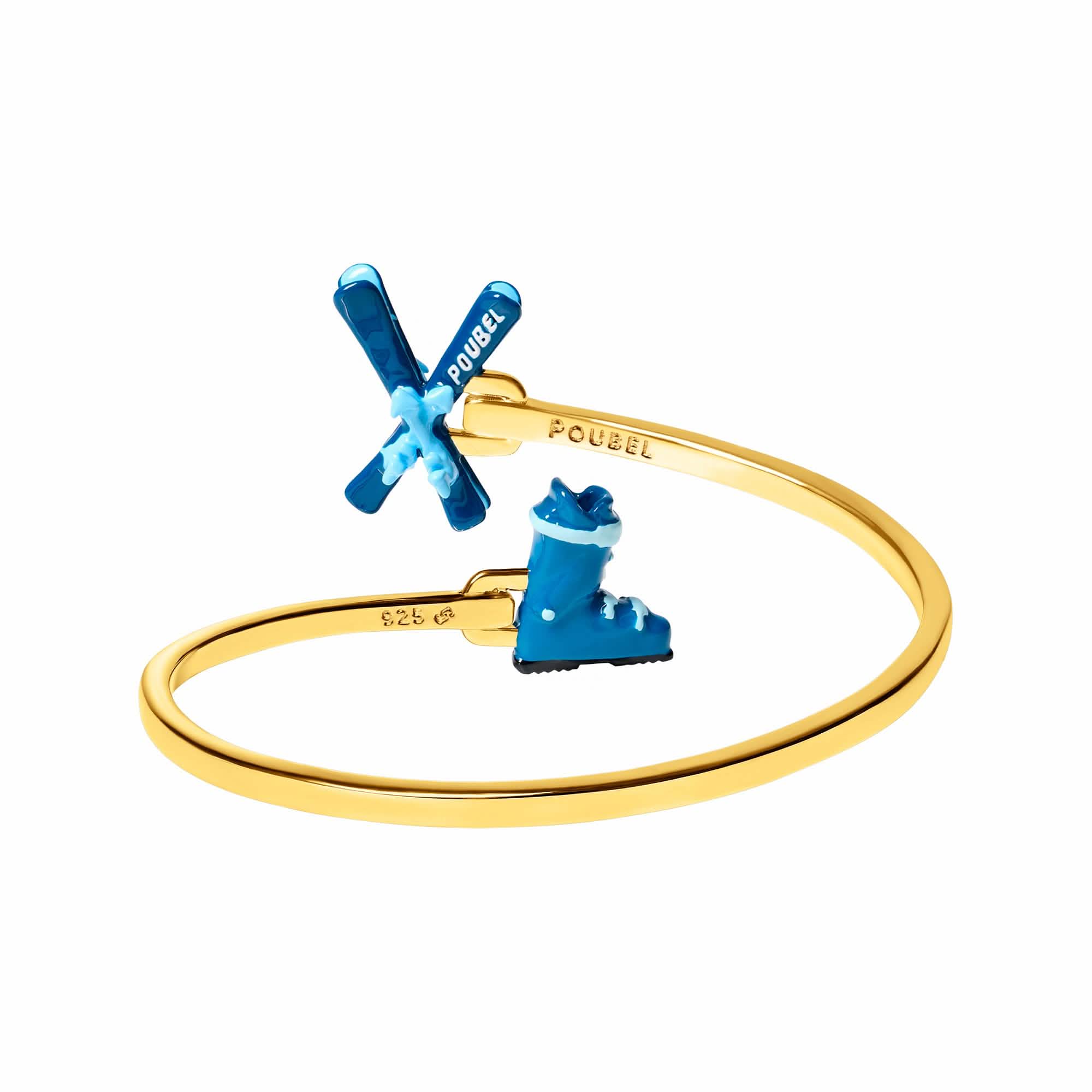 Skis & Ski Boot Bangle (Gold) - Image 5