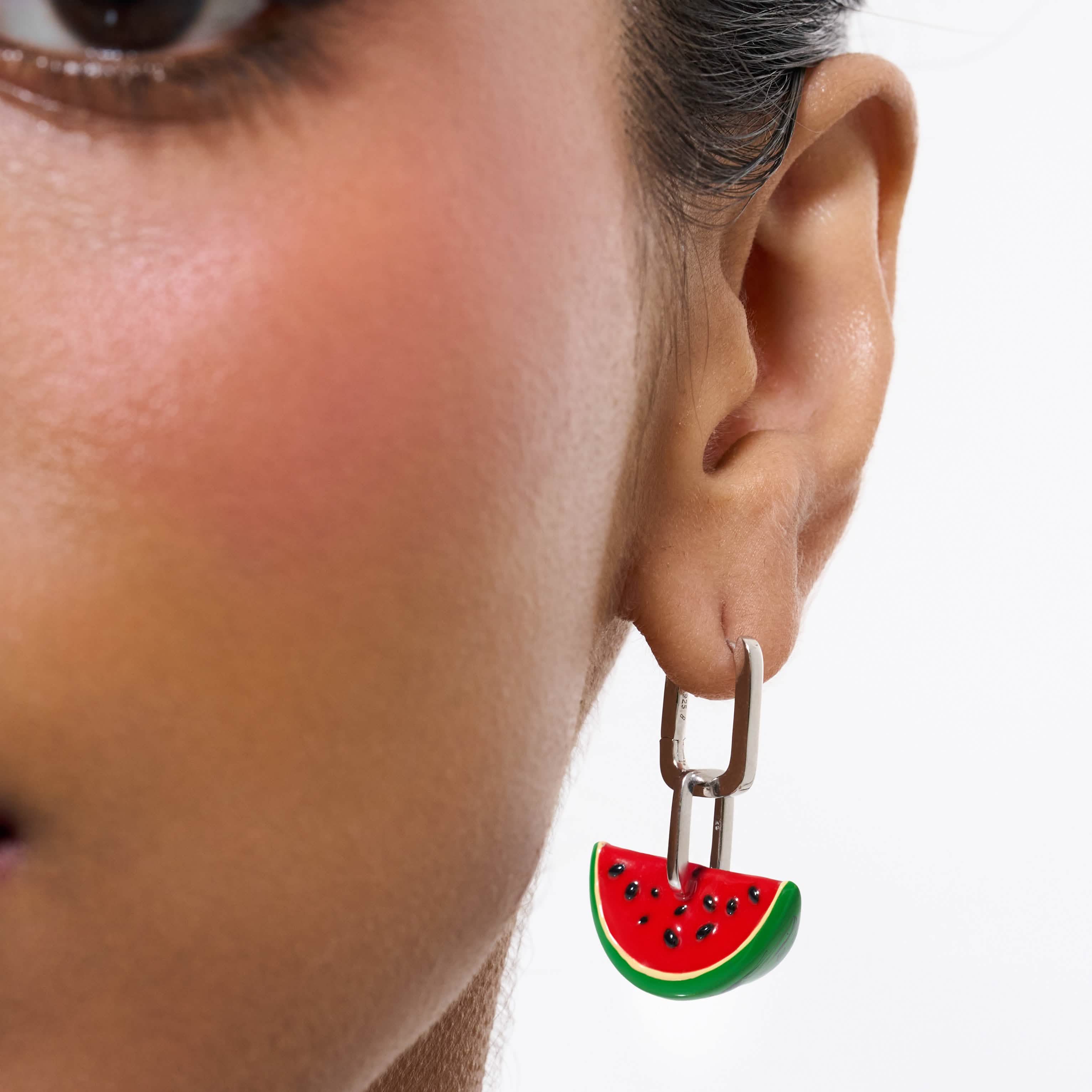 Watermelon Pendant Earrings - Image 3